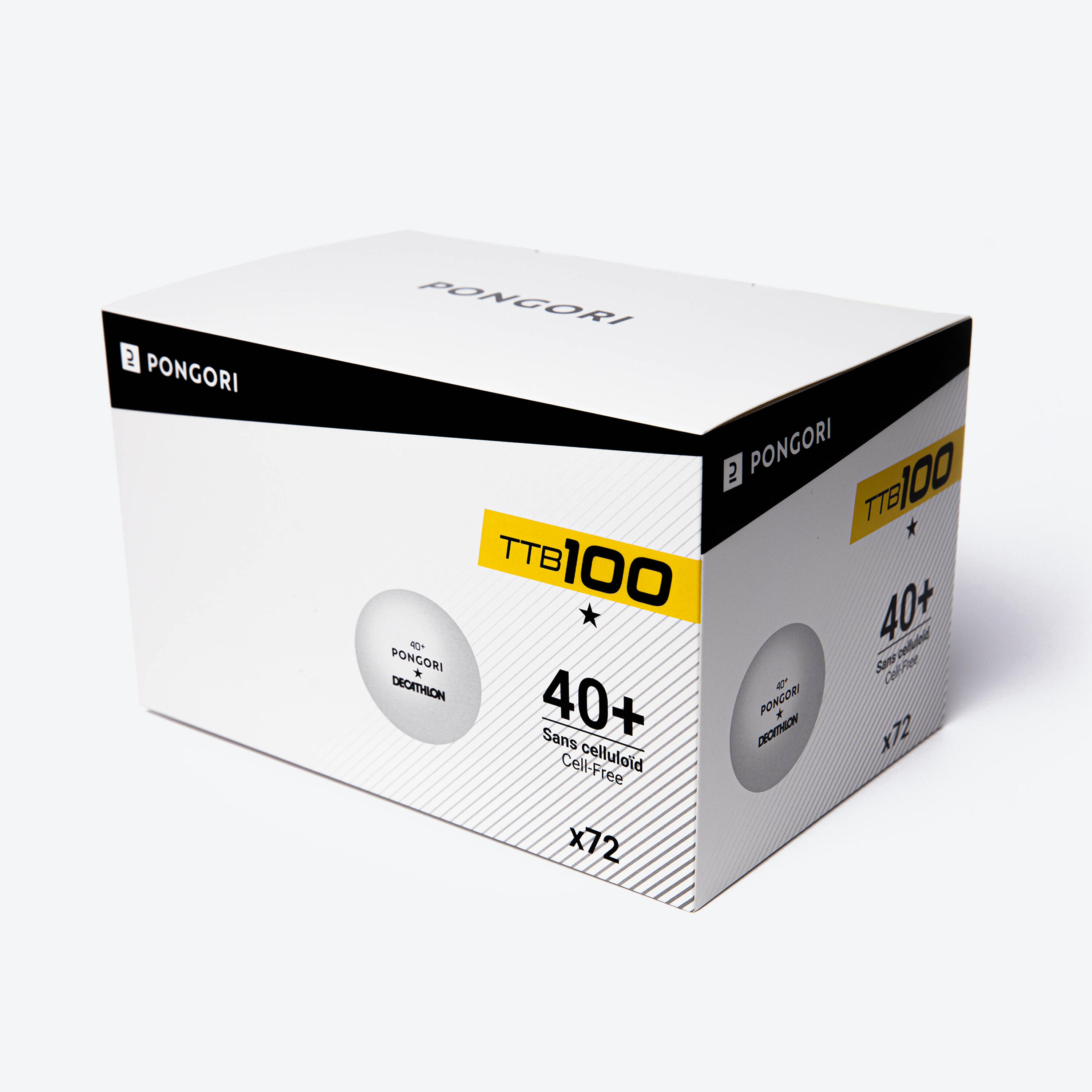Piłki do tenisa stołowego Pongori TTB 100 1* 40+ X72