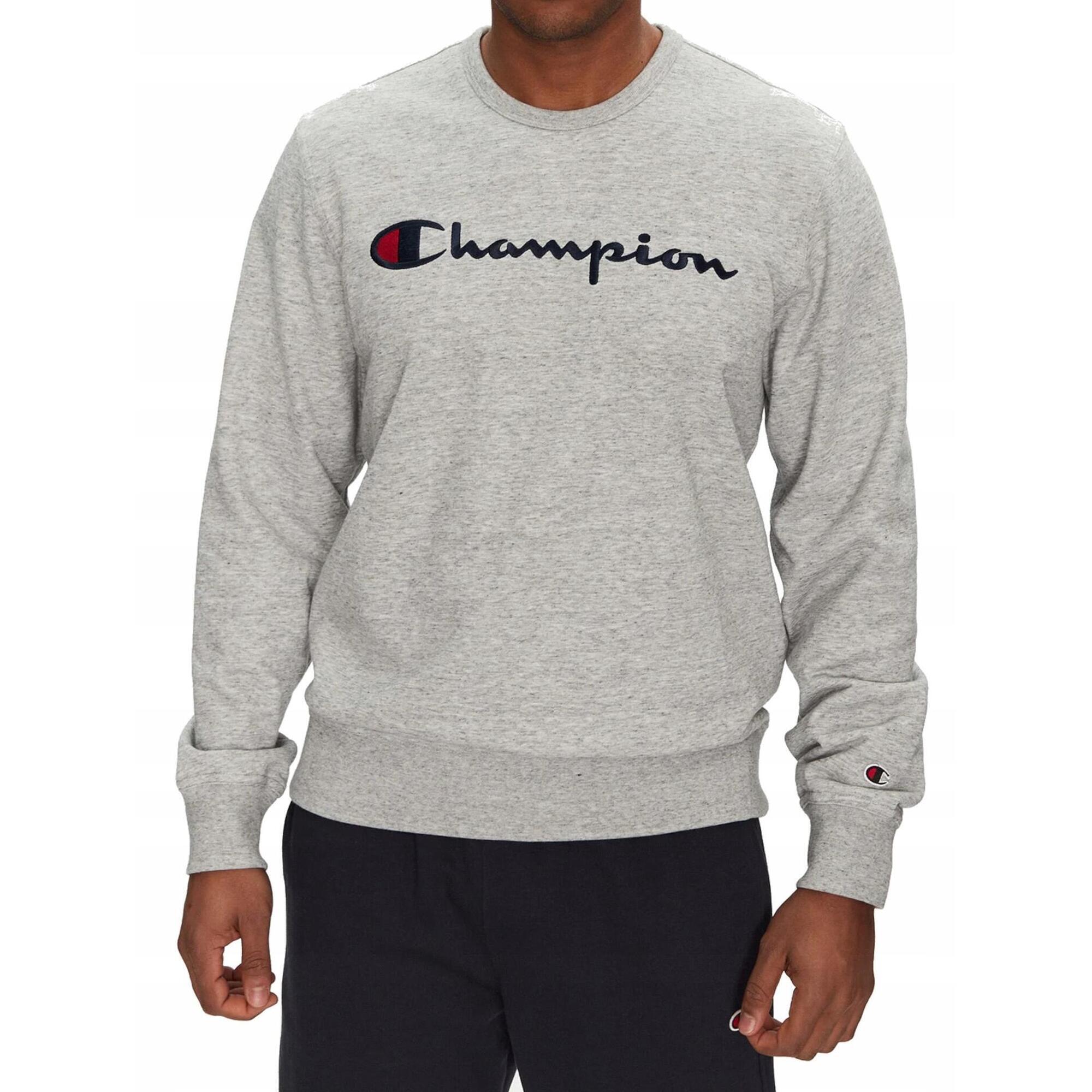 BLUZA męska CHAMPION 220727-EM021 bez kaptura szara sportowa bawełniana L