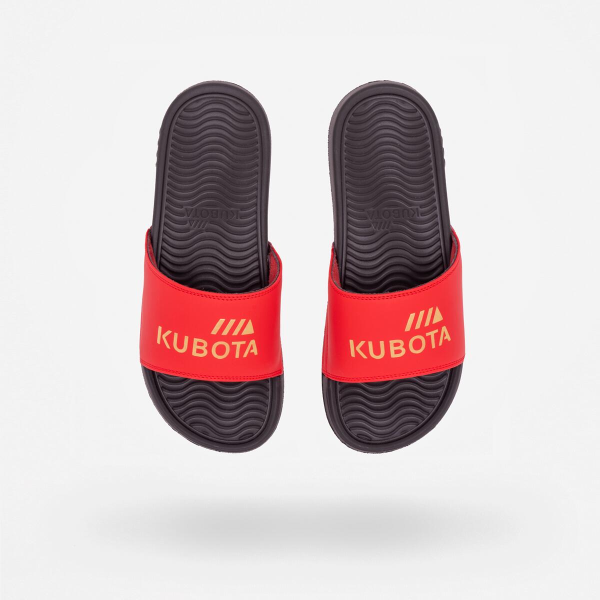 Klapki Damskie Basenowe Kubota Pro Czarno-Czerwone