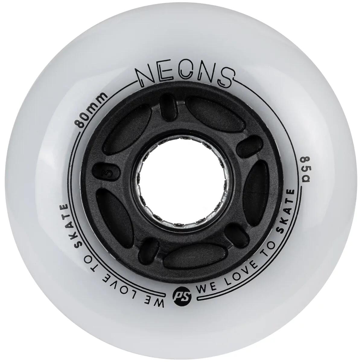 Zestaw 4 kółka do rolek świecące LED Powerslide Neons 80/85A Red