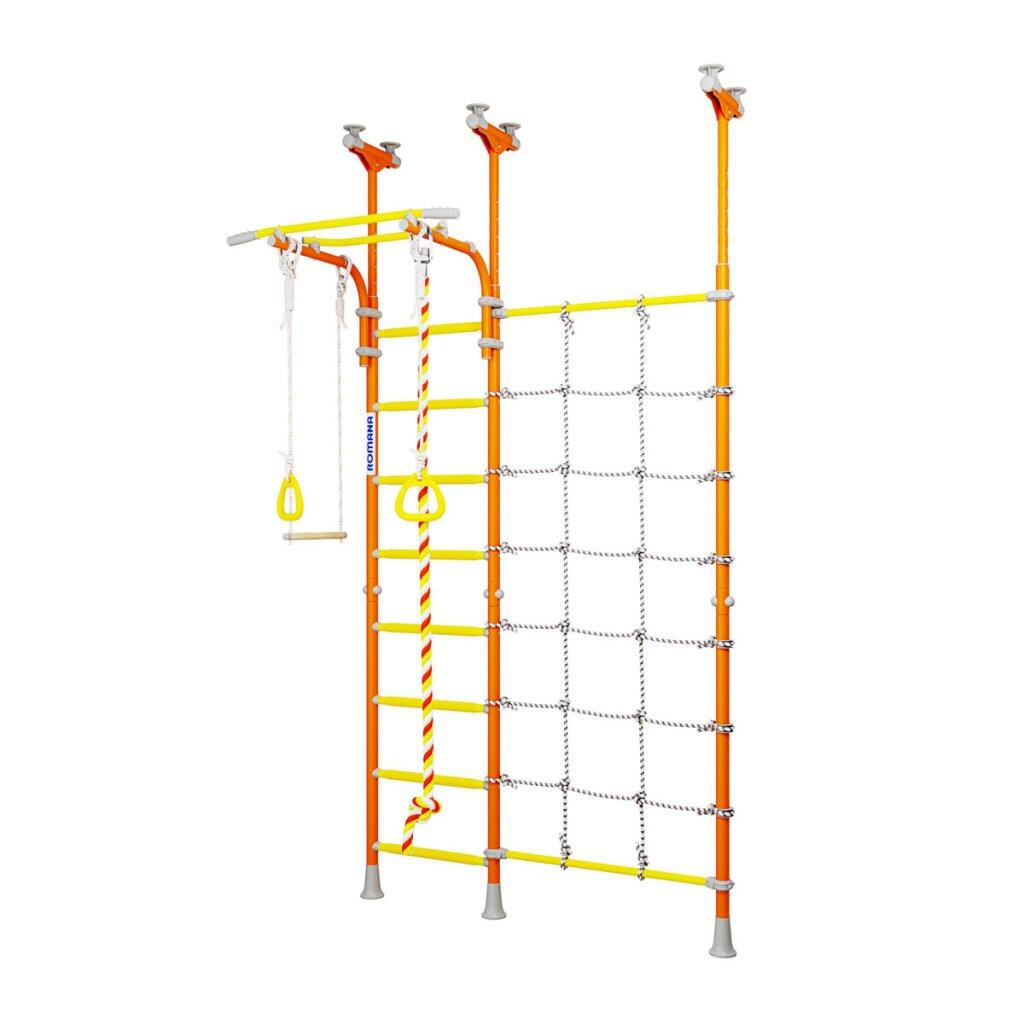 drabinka gimnastyczna Wallbarz Funny Monkey 9D żółto-pomarańczowa