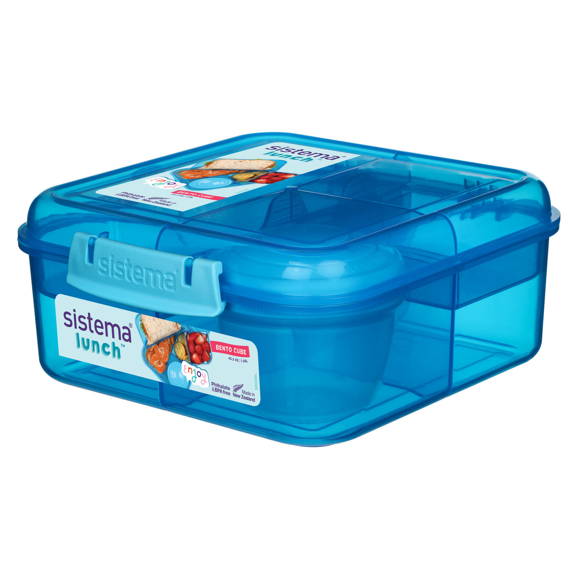 Lunch Bento Cube z pojemnikiem na jogurt i dwiema tackami 1,25 l