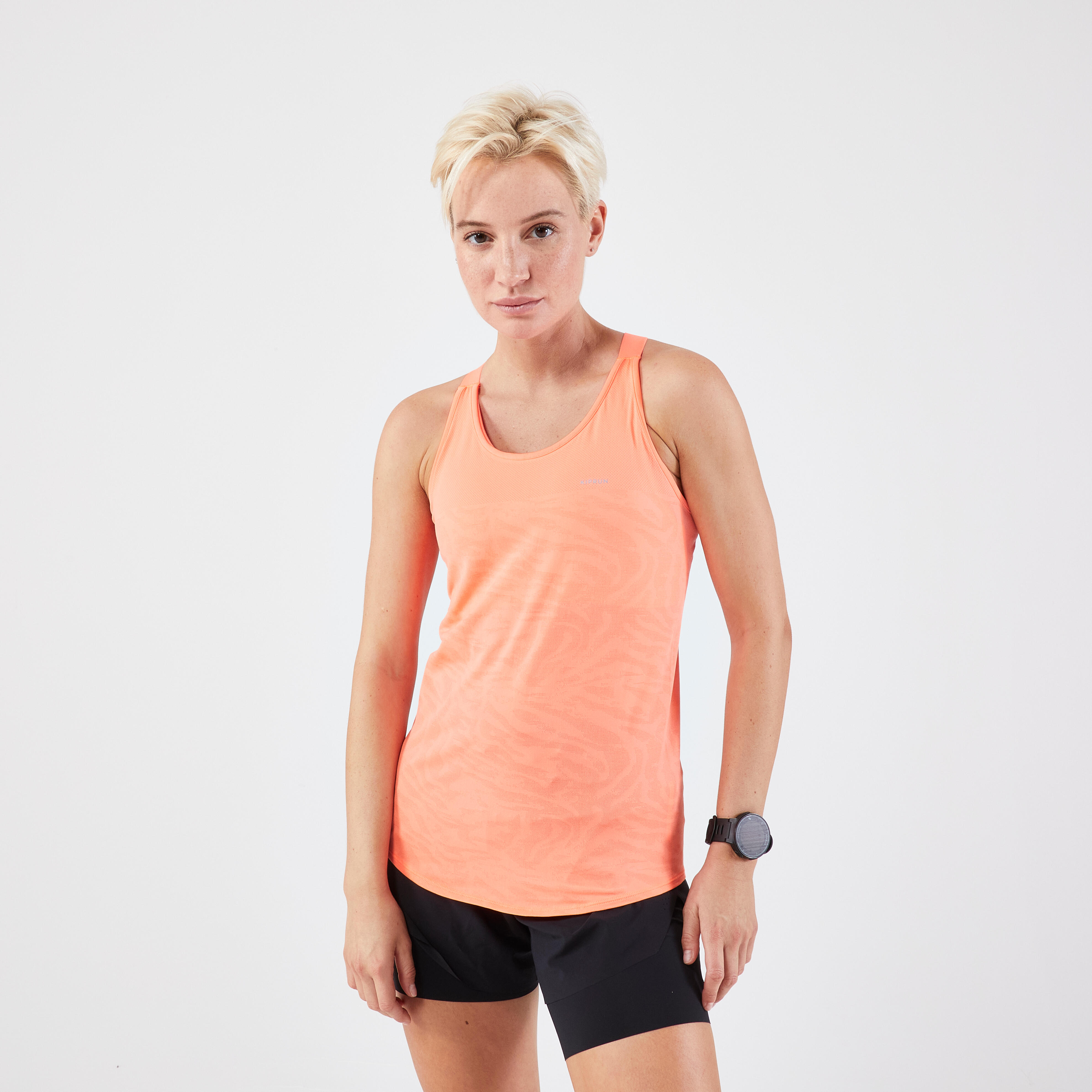 Koszulka do biegania bez rękawów damska Kiprun Run 500 Comfort ze stanikiem