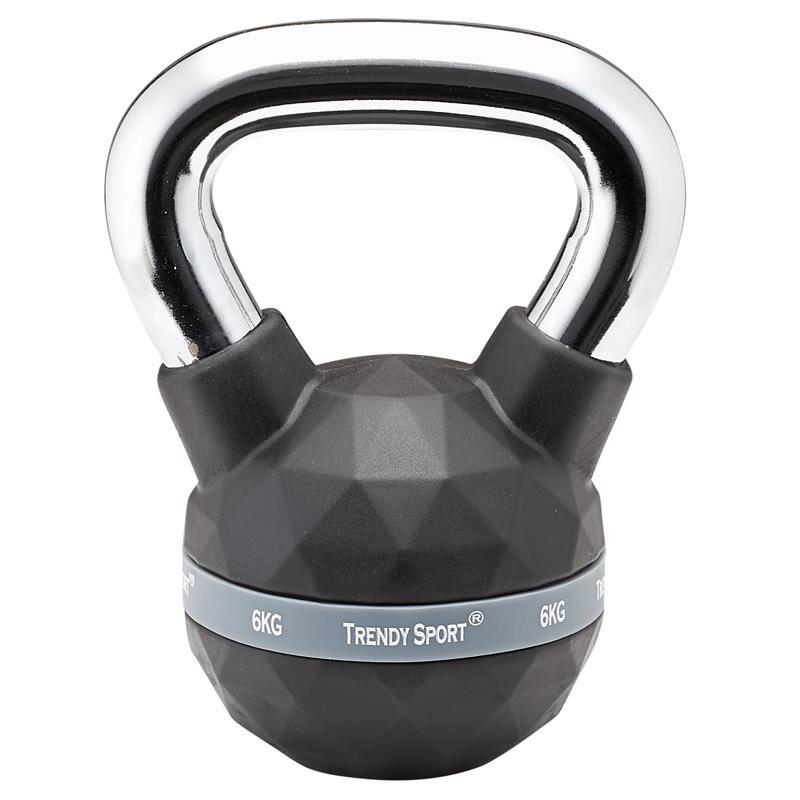 Kettlebell Trendy Premium czarno-chromowany 6 kg
