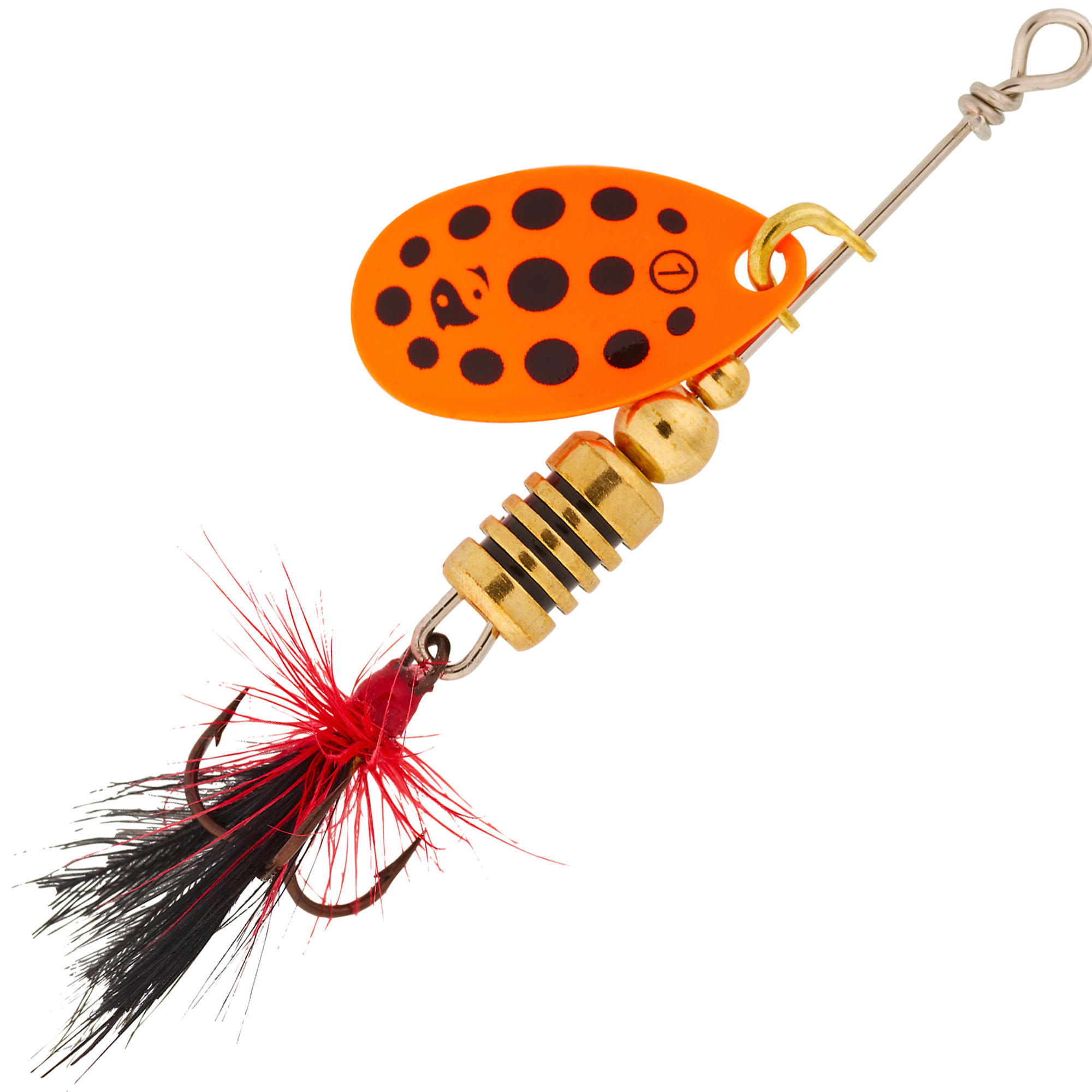 Błystka WETA F #1 pomarańczowa w czarne kropki