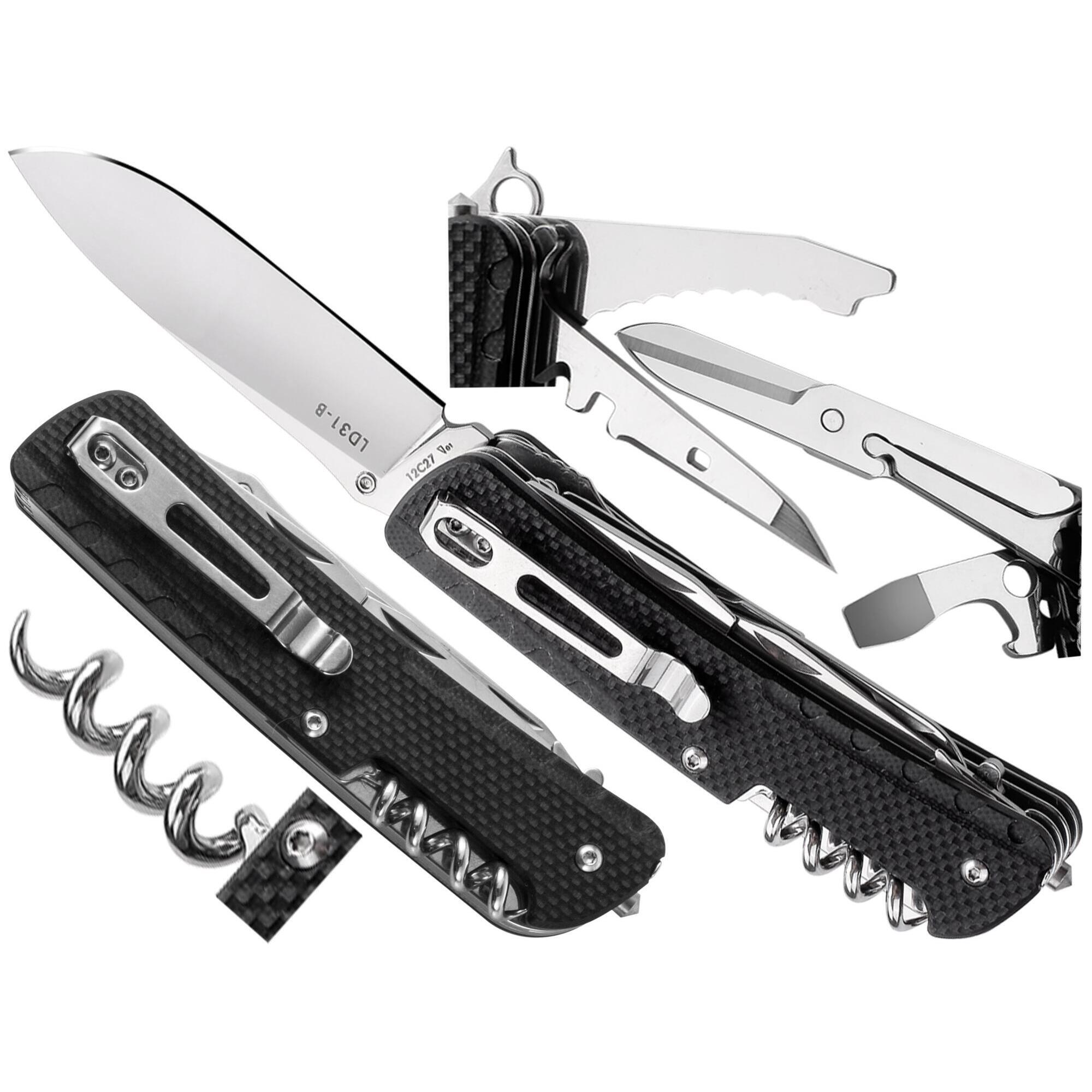 Scyzoryk Ruike LD31-B składany, wielofunkcyjny, czarny