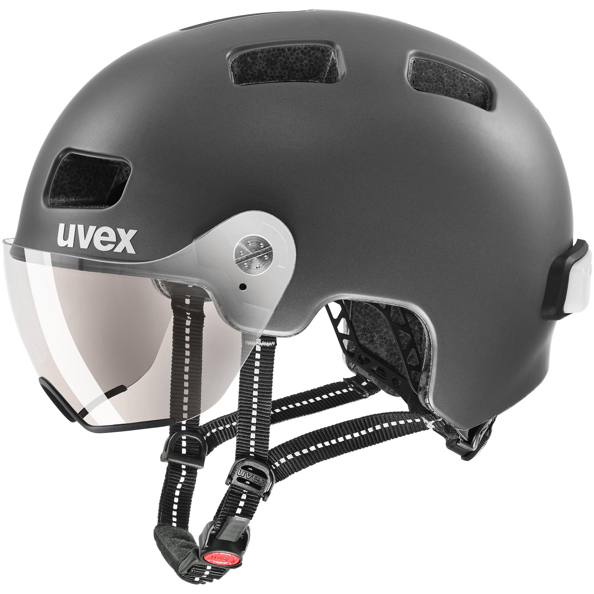 Kask rowerowy Uvex Rush Visor matowy czarny
