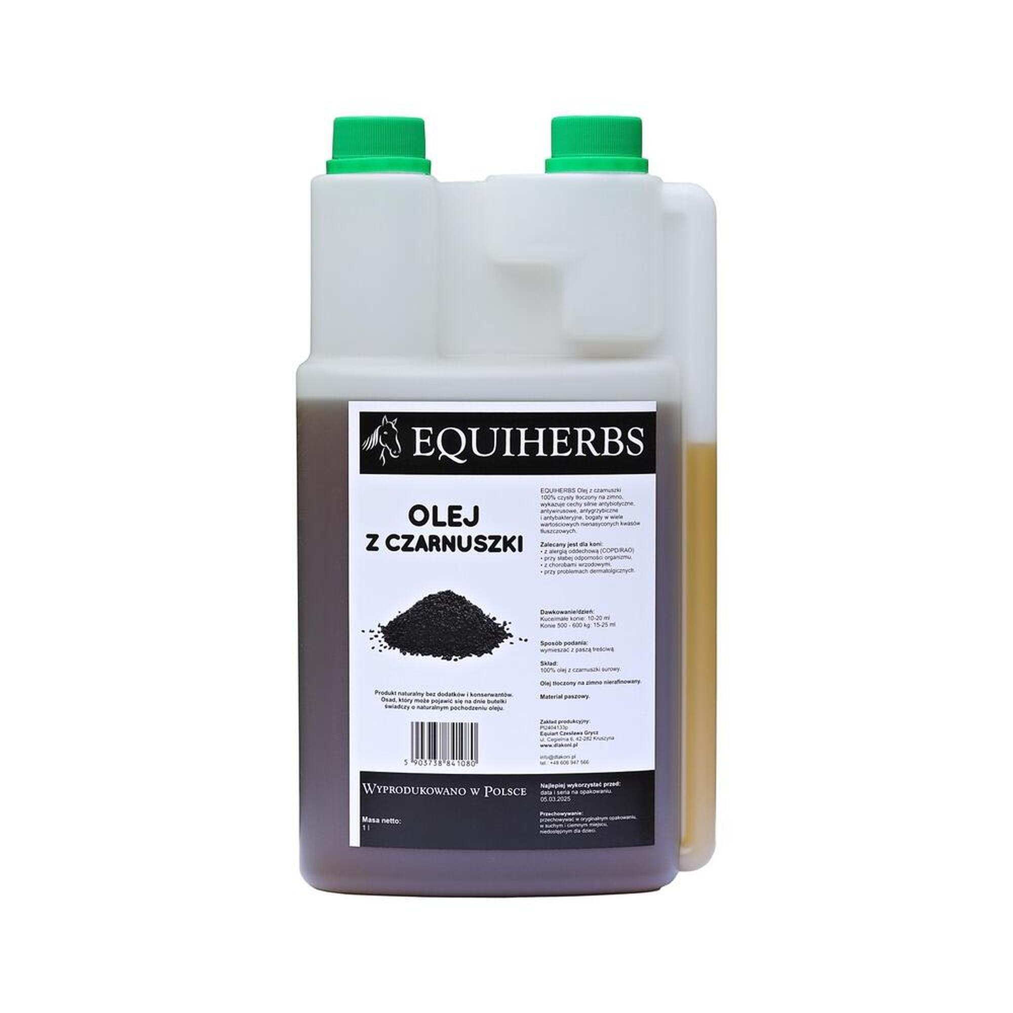 Olej z czarnuszki dla koni EQUIHERBS
