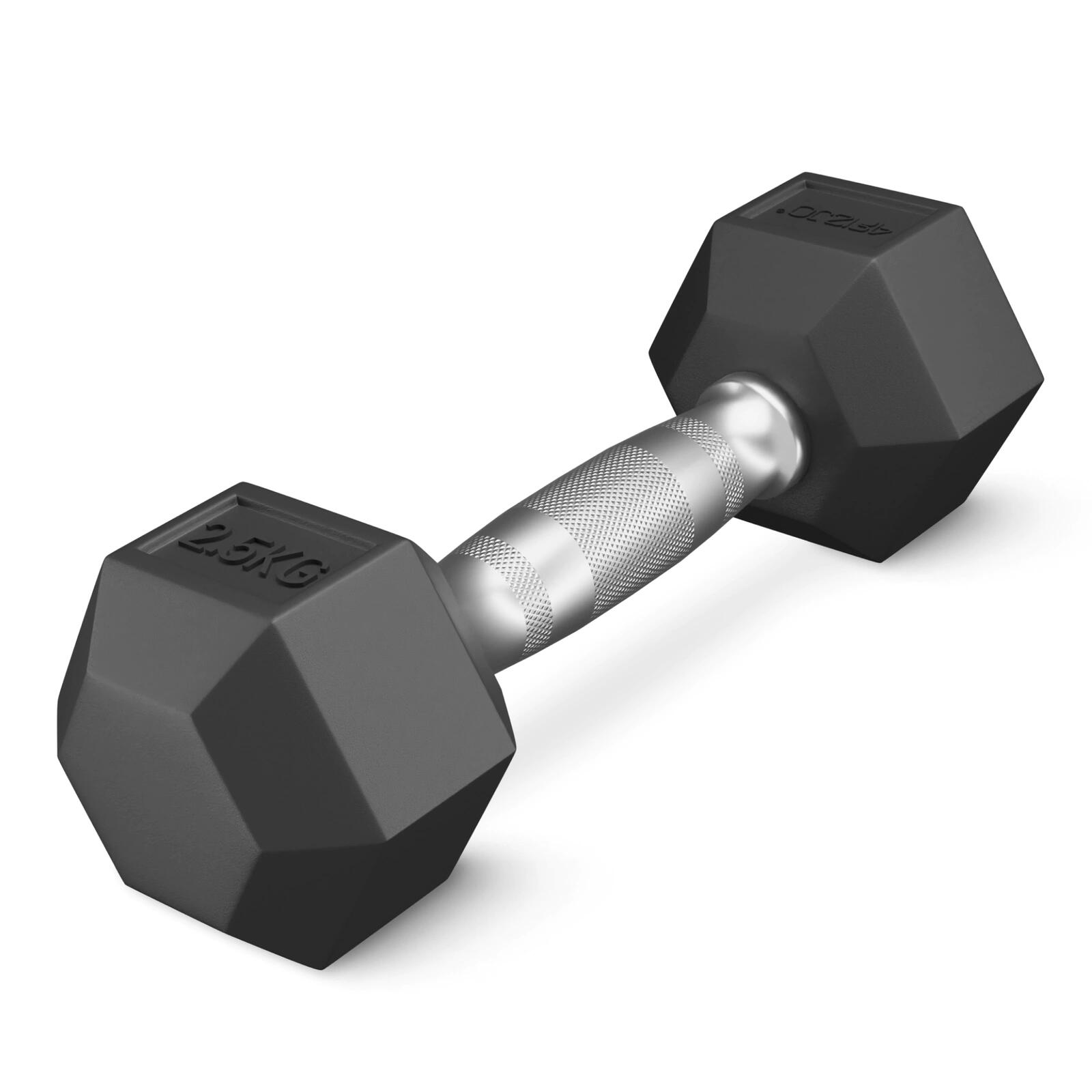 Hantle stalowe do treningu siłowego HEX (1 sztuka)