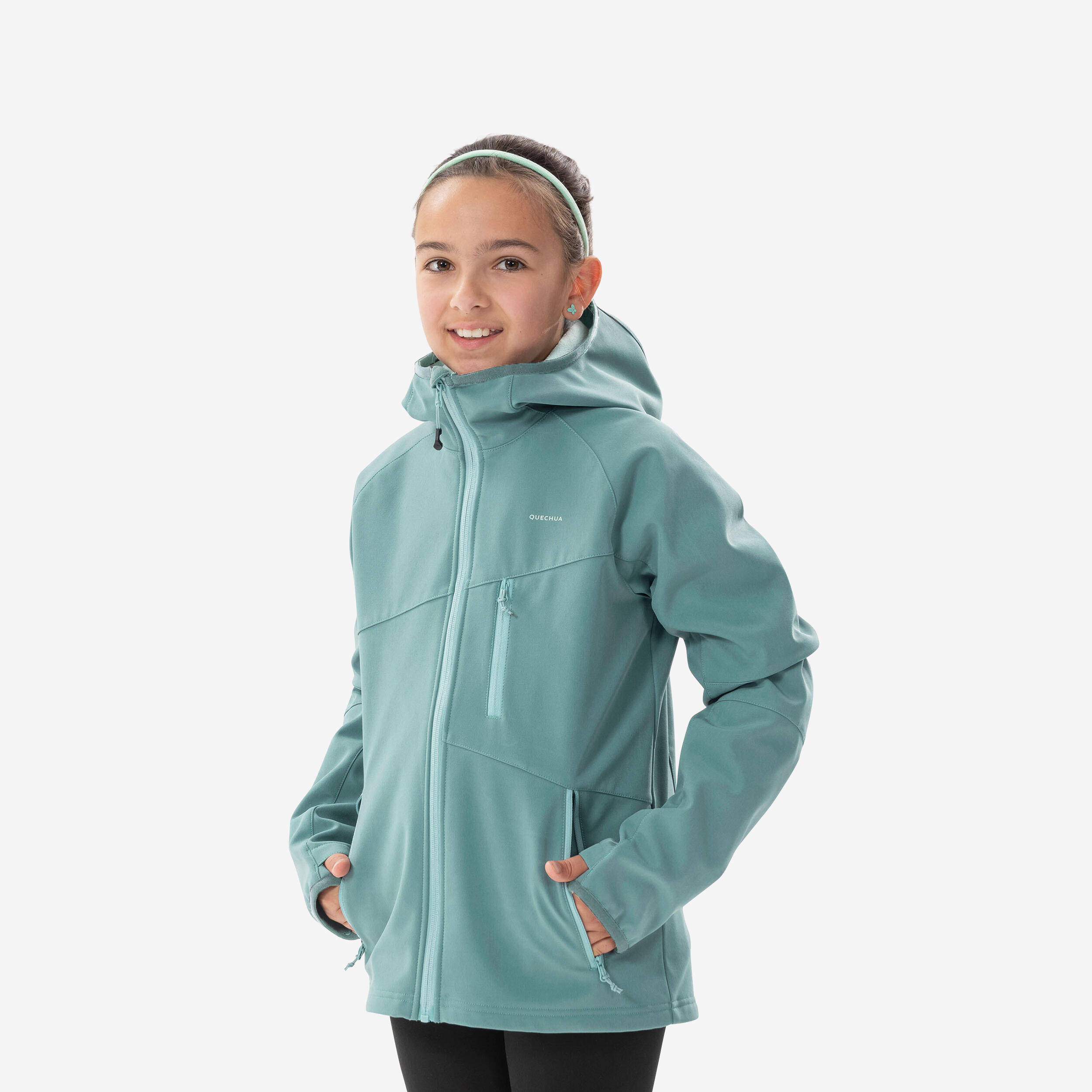 Kurtka turystyczna Softshell dla dzieci Quechua MH550