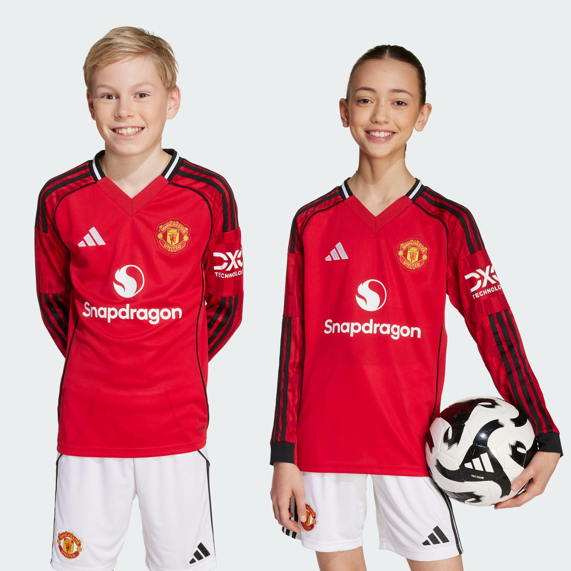 Koszulka Manchester United 25/26 Long Sleeve Home Kids