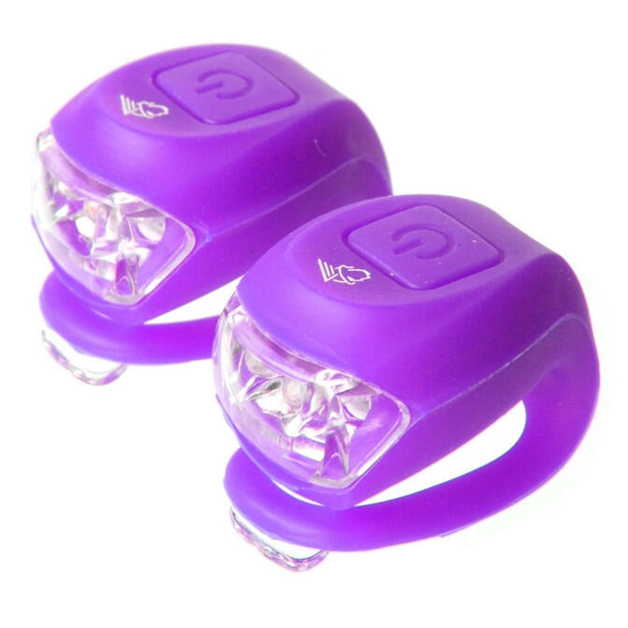 Lampa Velotech 2LED migająca fioletowa