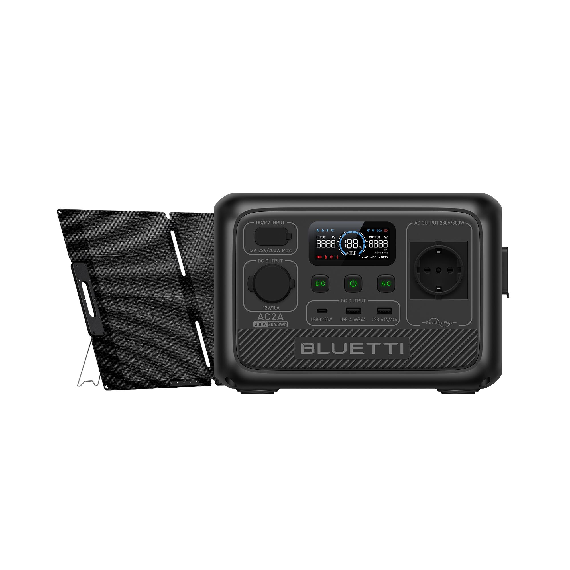 Generator słoneczny AC2A+200W, 204 Wh,do użytku na kempingu i podczas zamieci.