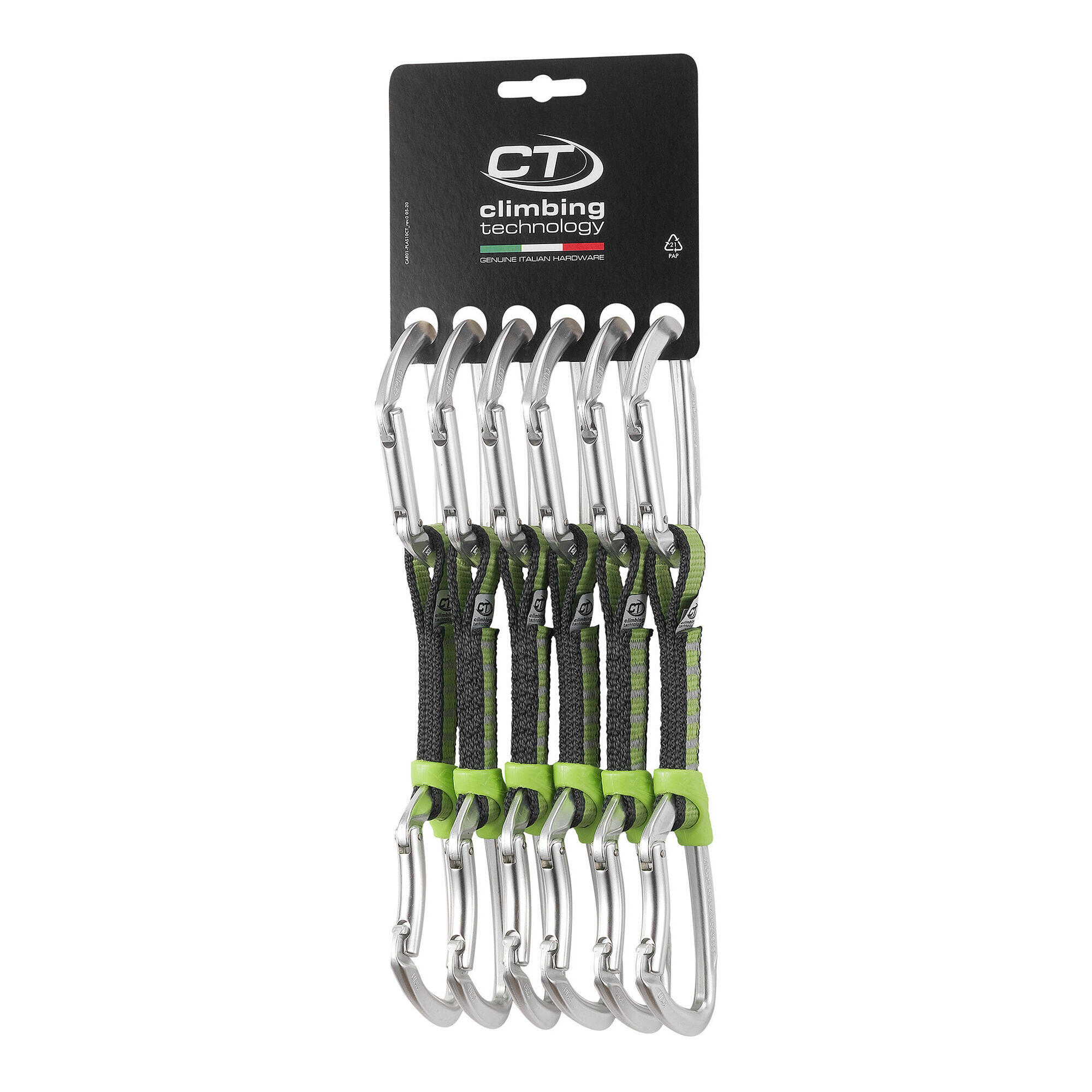 Zestaw ekspresów wspinaczkowych Lime Set NY 12cm x6 - silver