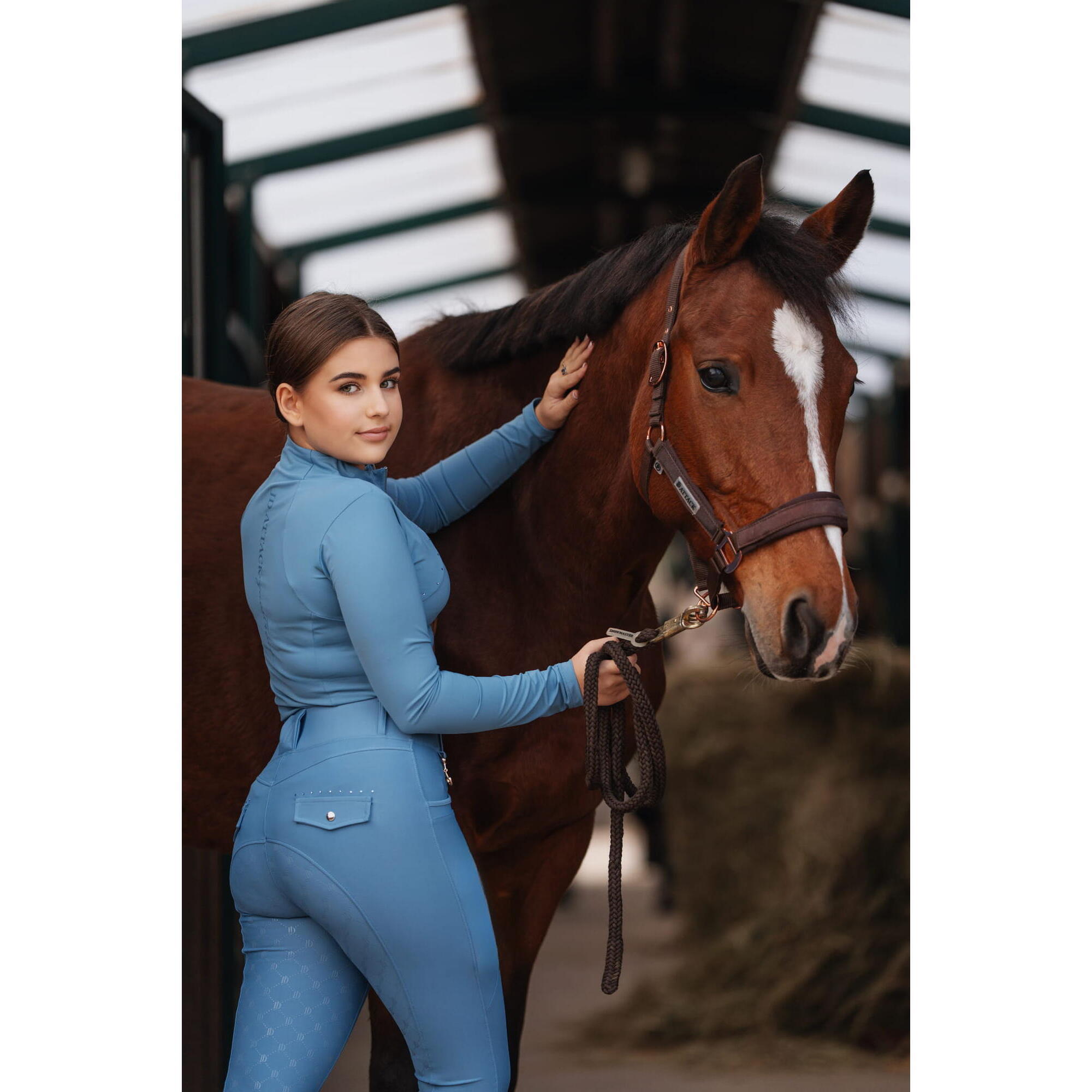 Legginsy jeździeckie JD ATTACK Vanessa kolor Royal Blue