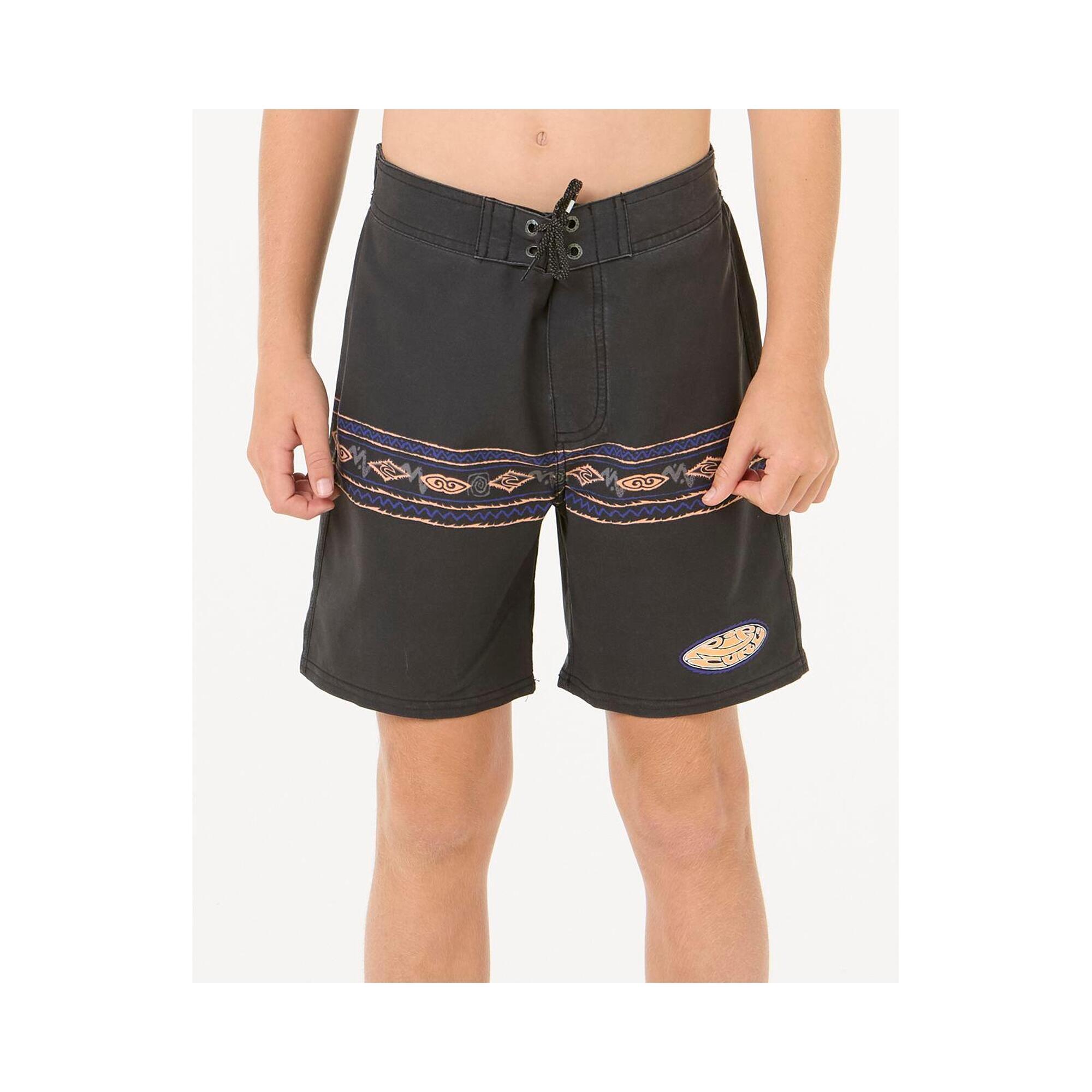 Spodenki surfingowe dla dzieci Rip Curl Mirage Raw Energy Geo - Boy Czarny