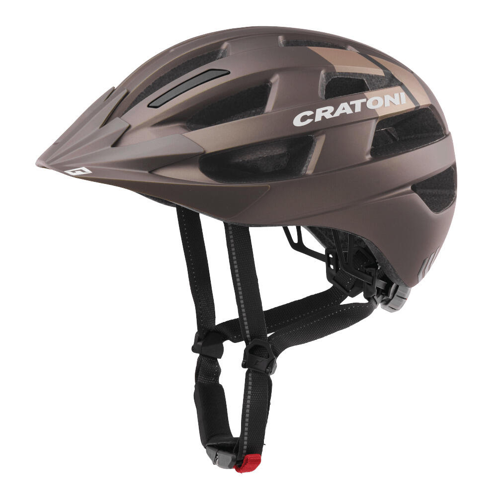 City - Kask rowerowy Velo-X brązowy metaliczny matowy