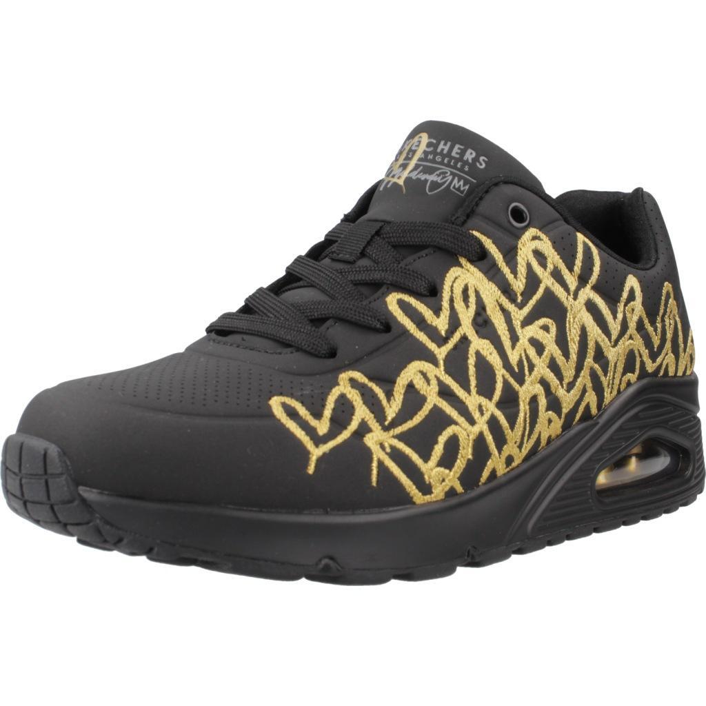 Buty SKECHERS UNO - GOLDEN HEART Czarny