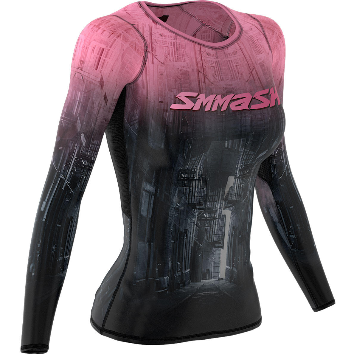 Koszulka fitness z długim rękawem damska Smmash Harley Squad kompresyjna