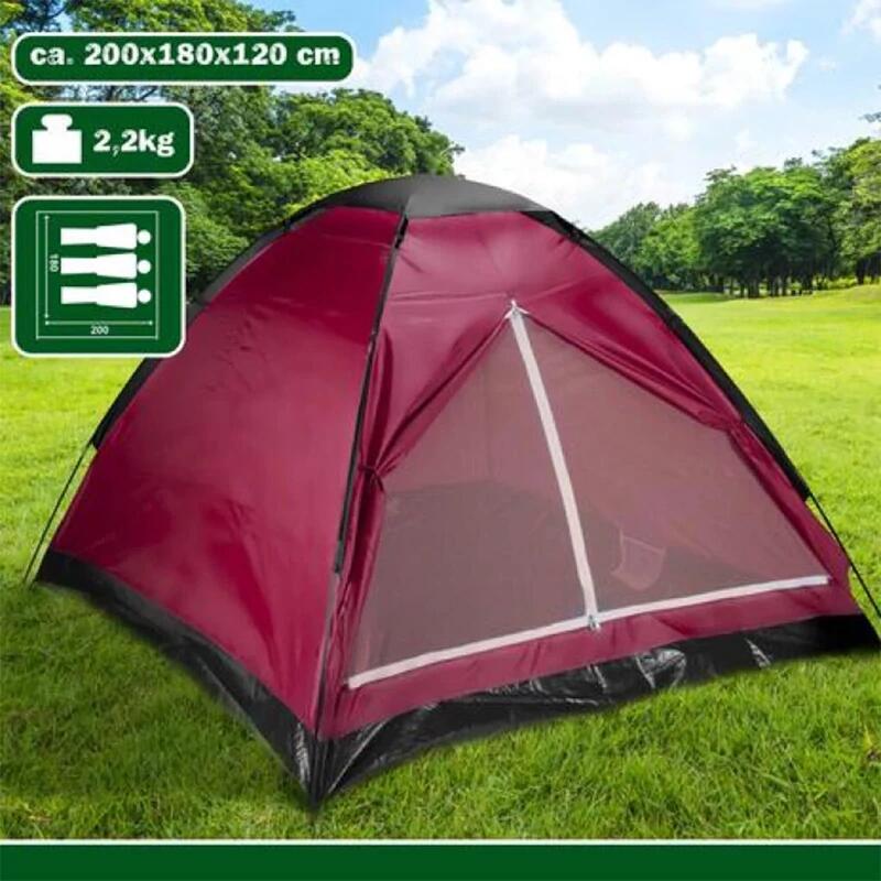 Namiot Camp Active 3-osobowy 200x180x120 cm bordowy