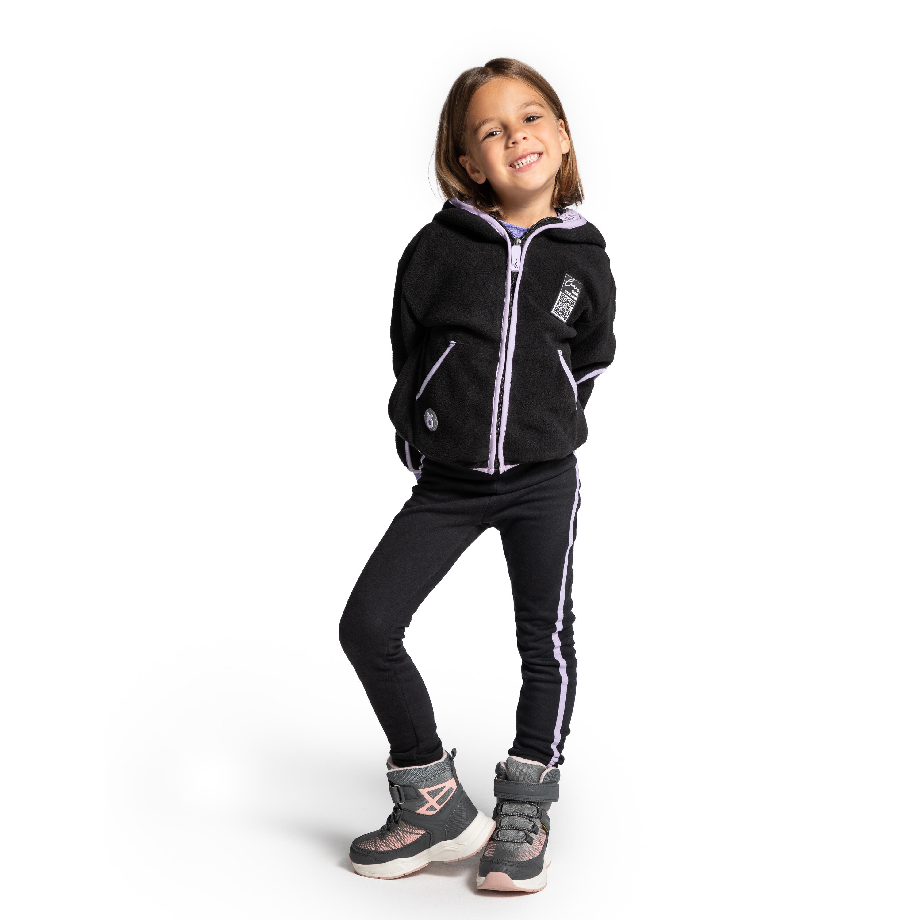 Legginsy dziecięce turystyczne ocieplane Lemon Explore ZL4 czarne