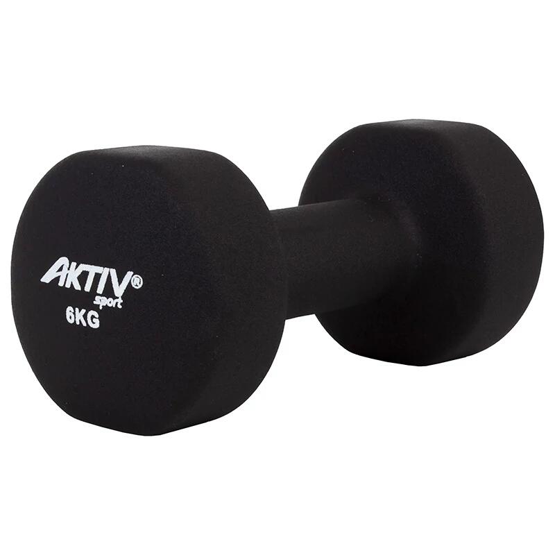 Hantel neoprenowy Aktivsport 6 kg czarny