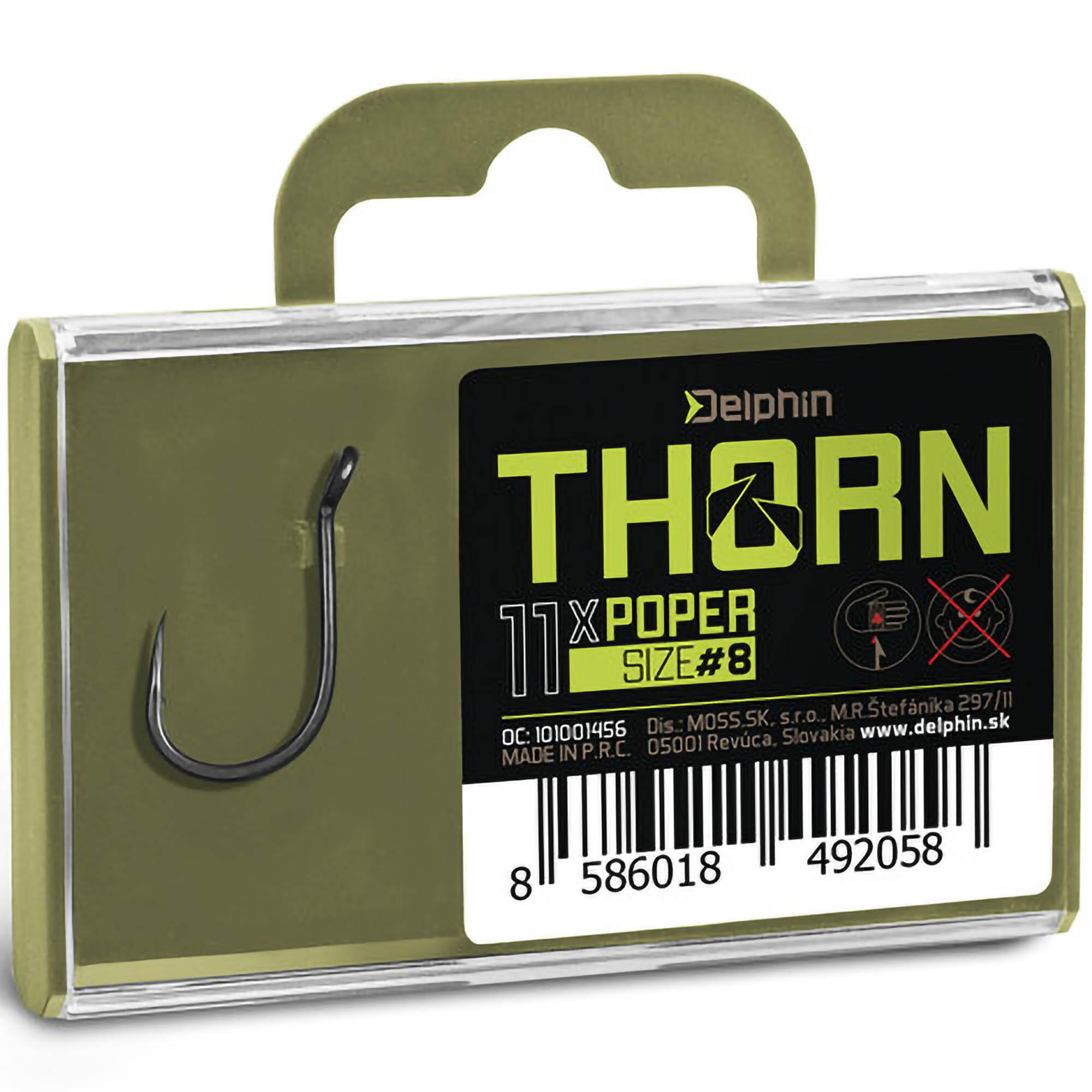 Haczyki Karpiowe Delphin Thorn Poper 11X R. 6