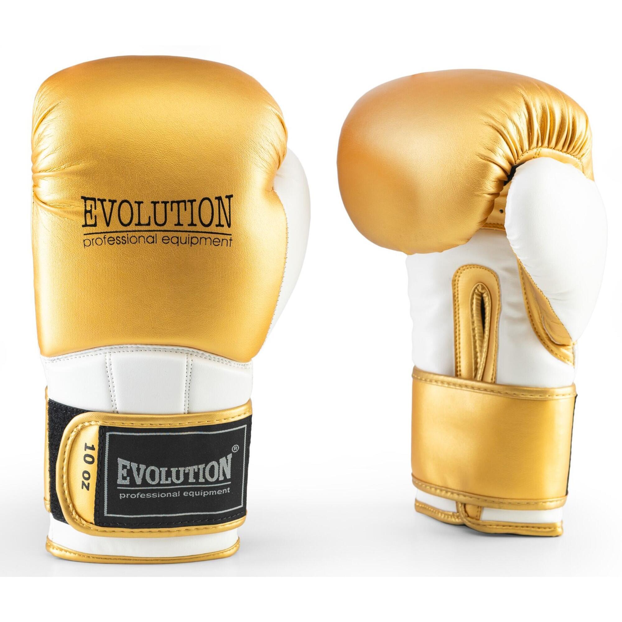 Rękawice bokserskie ze skóry syntetycznej Gold Shine Evolution