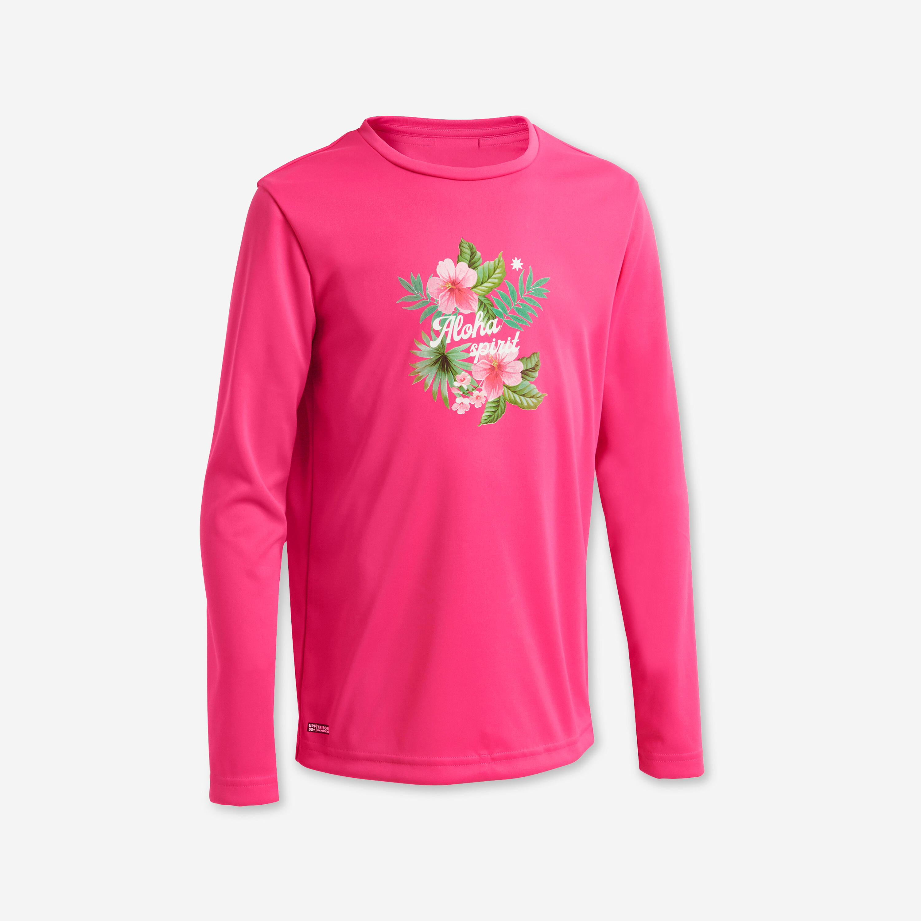 Top UV surfingowy dla dzieci Olaian 100 długi rękaw