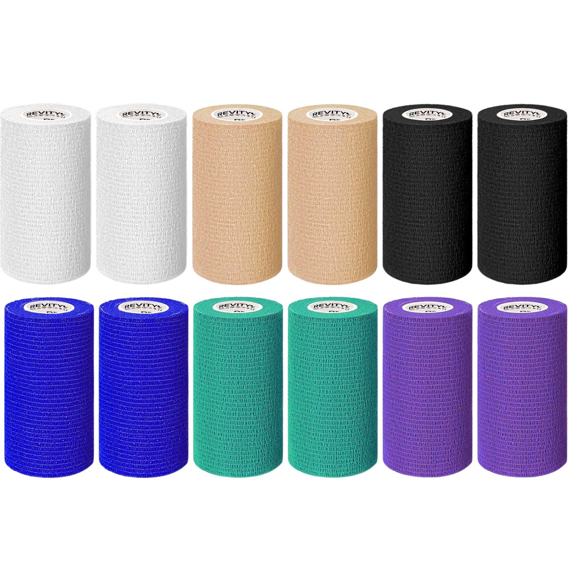 Bandaż kohezyjny samoprzylepny 10cm x 4.5m elastyczny opatrunek 12 szt.