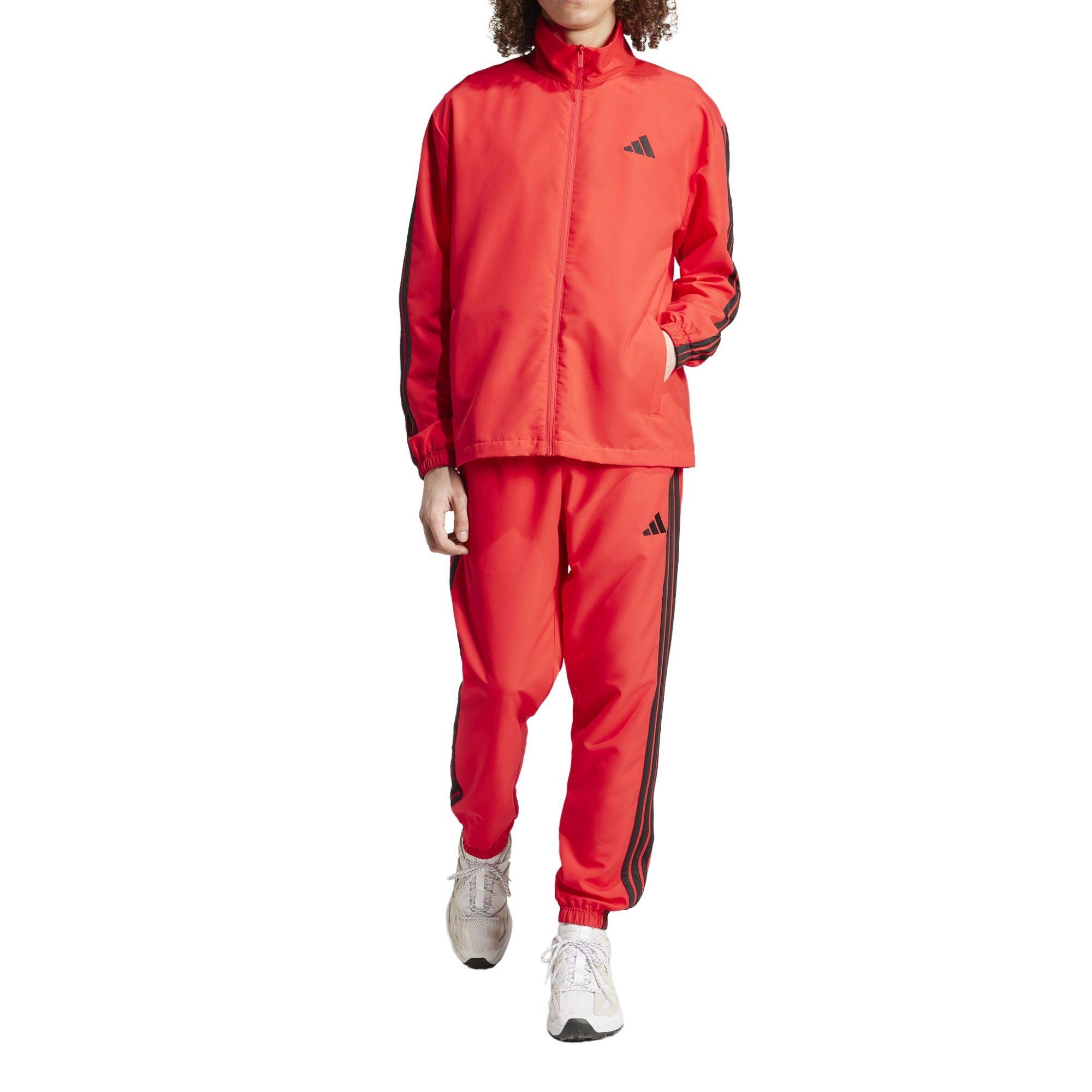 Dres Basic 3-Stripes Woven Rozmiar S Czerwony - JI8851