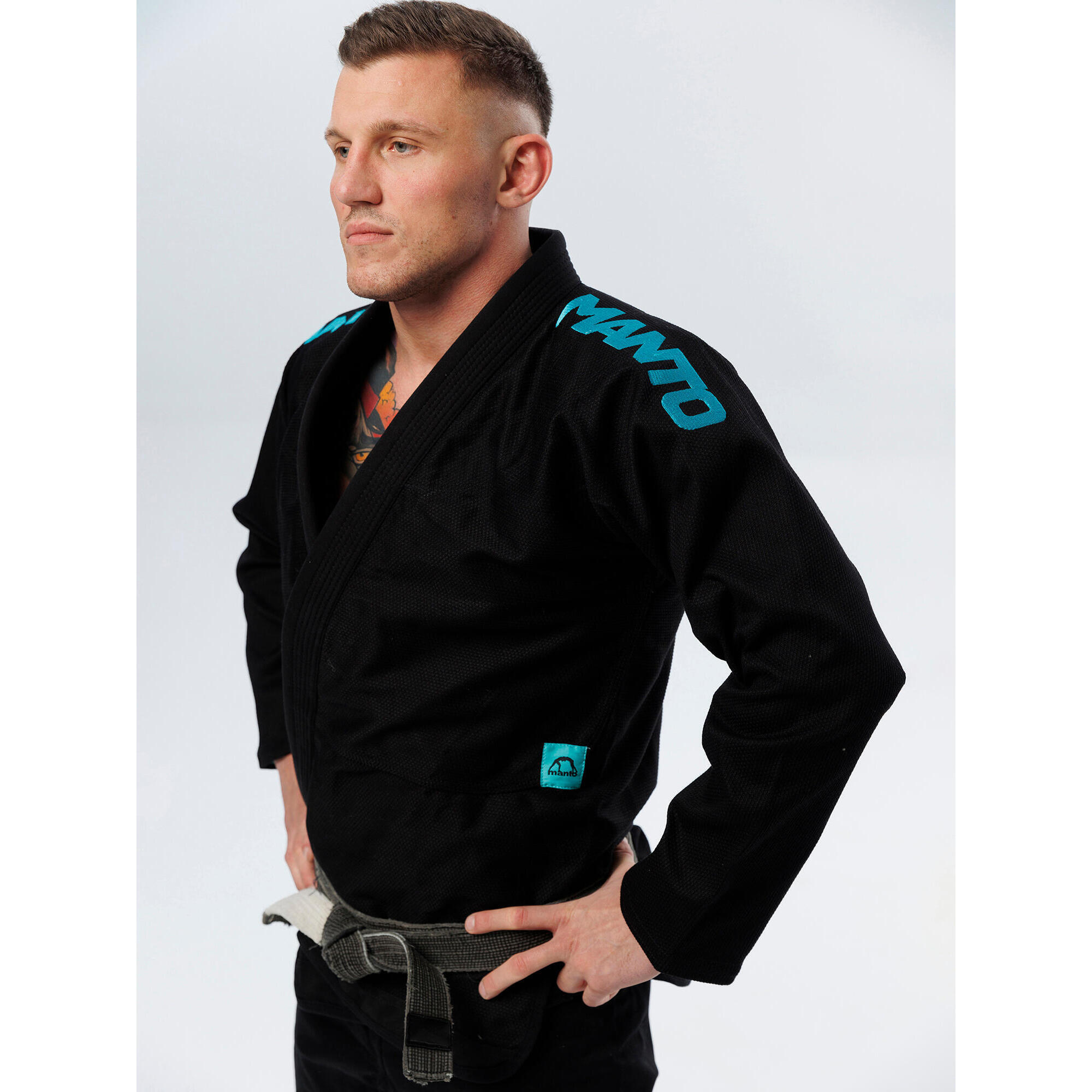MANTO "X5" BJJ Gi czarno - turkusowe
