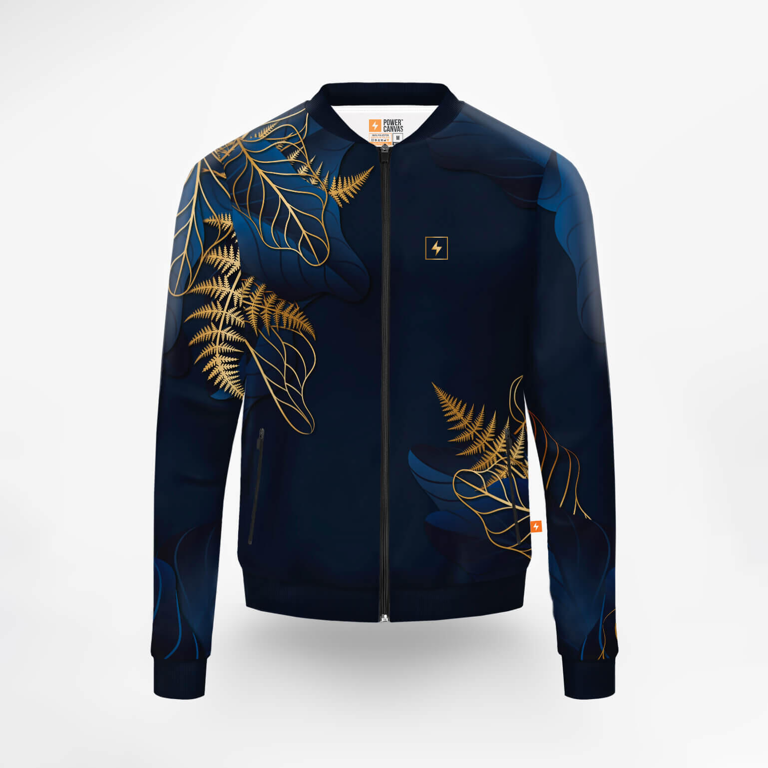 Bluza sportowa rozpinana Power Canvas - Golden leaves męska