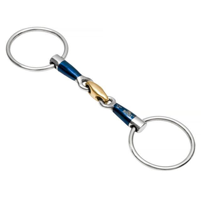 Wędzidło zwykłe START BlueIron miedź/ł pełne podwójnie łamane dla konia i kuca