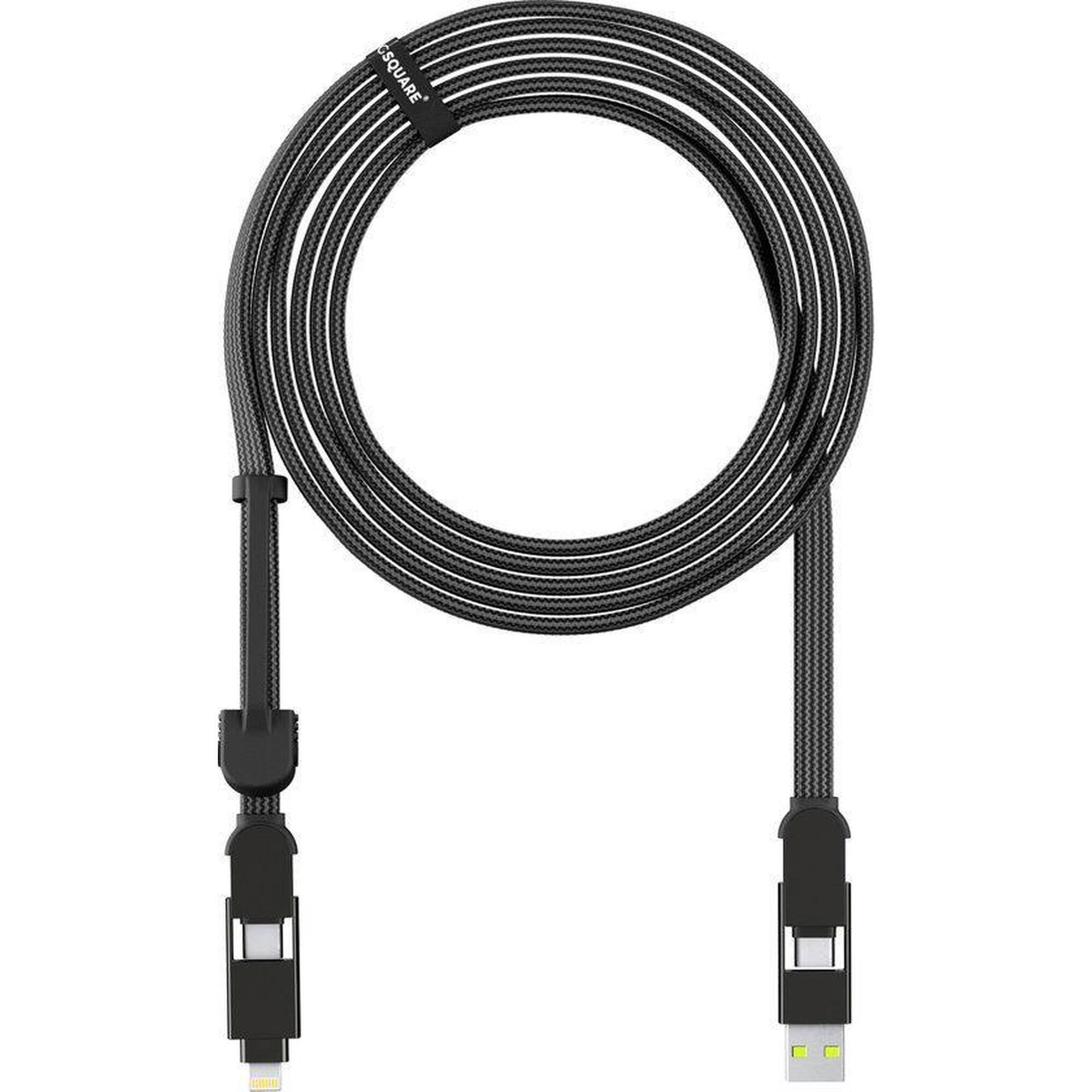 Uniwersalny kabel do ładowania iPhone, Samsung inCharge XL 3m USB, USB-C