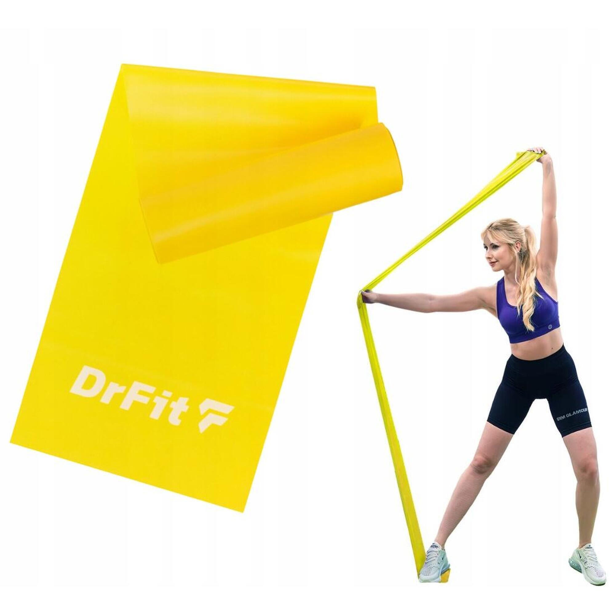 Taśma lateksowa do ćwiczeń fitness guma oporowa do treningu flat band DrFit