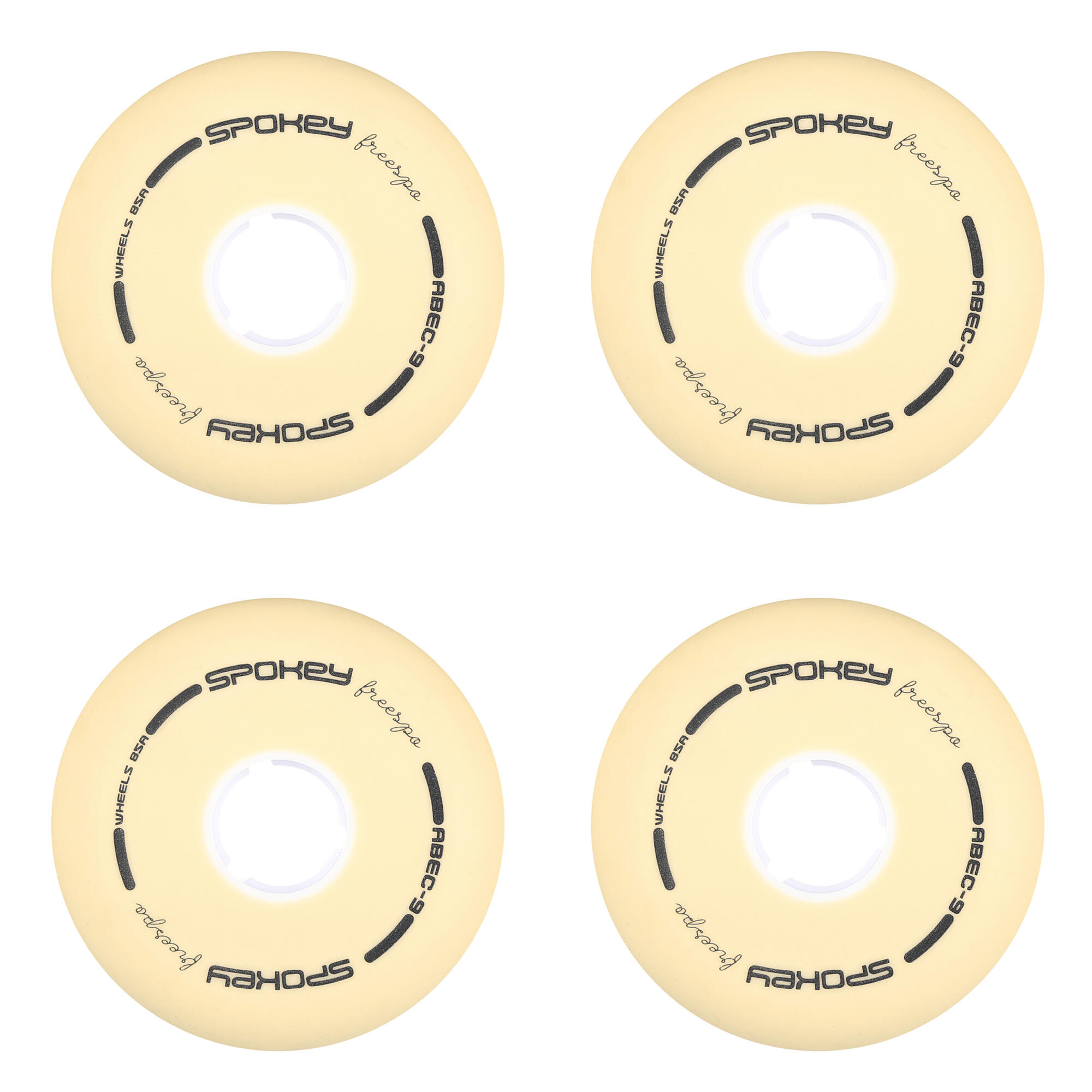 4 kółka do rolek Freespo Spokey WHITE SET