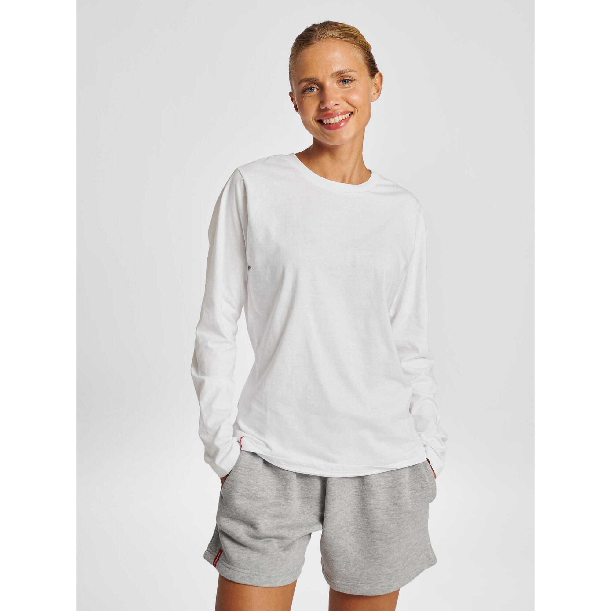 Damska koszulka z długim rękawem Hummel Red Basic