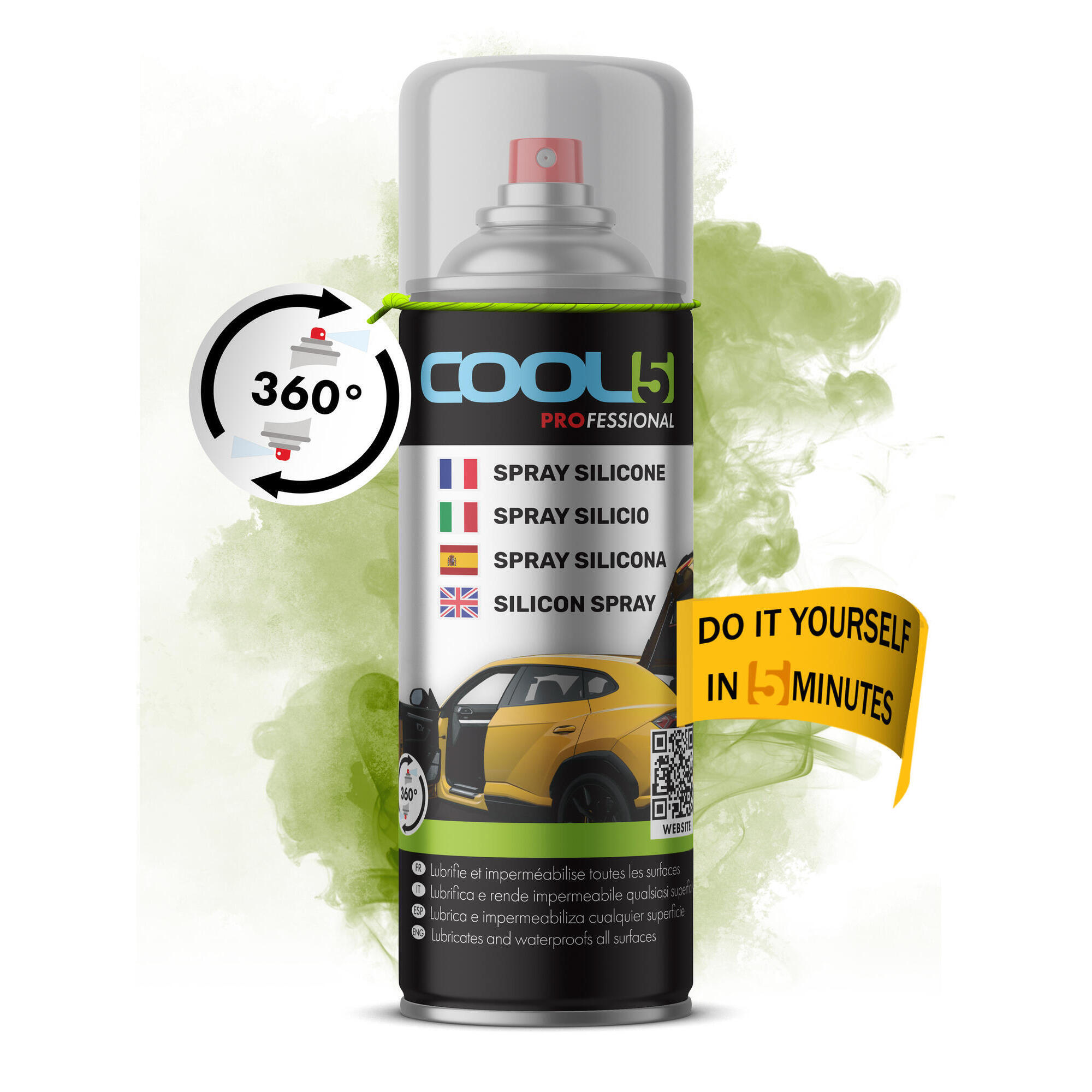 Smar rowerowy uniwersalny Cool5 SILICON 360° Spray silikonowy