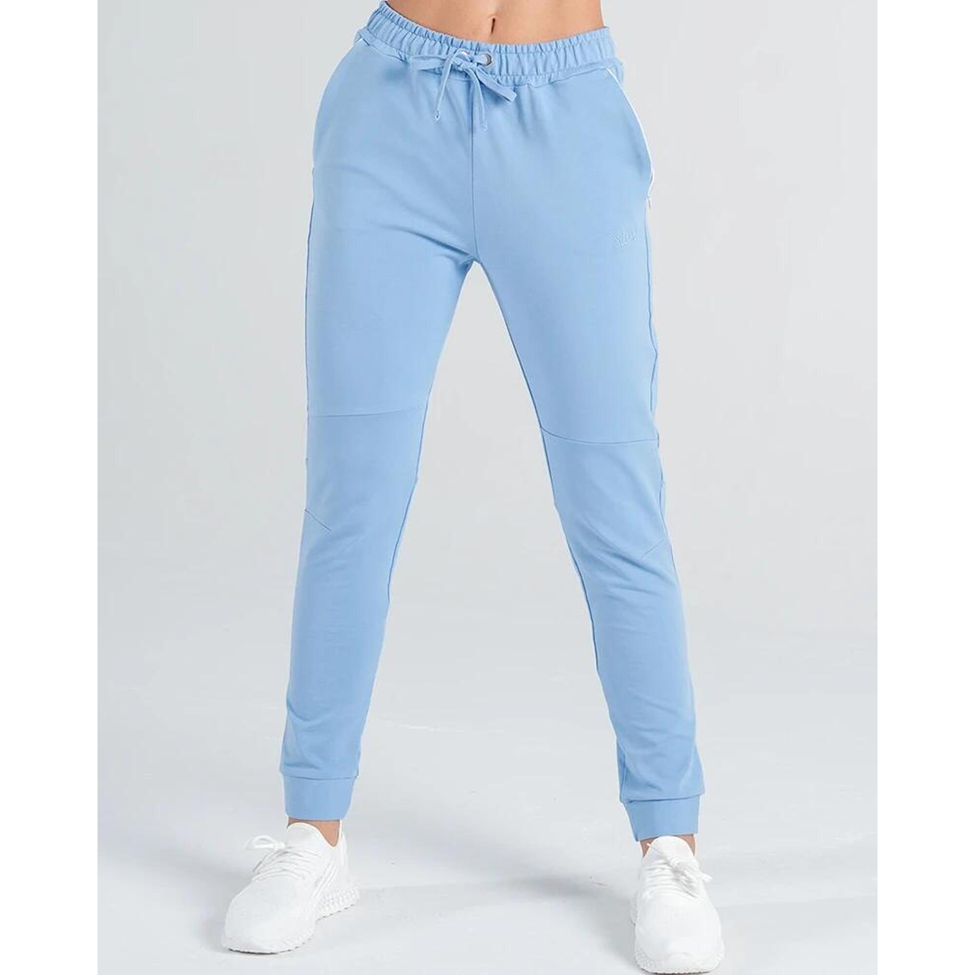 Spodnie dresowe wiązane Błękit