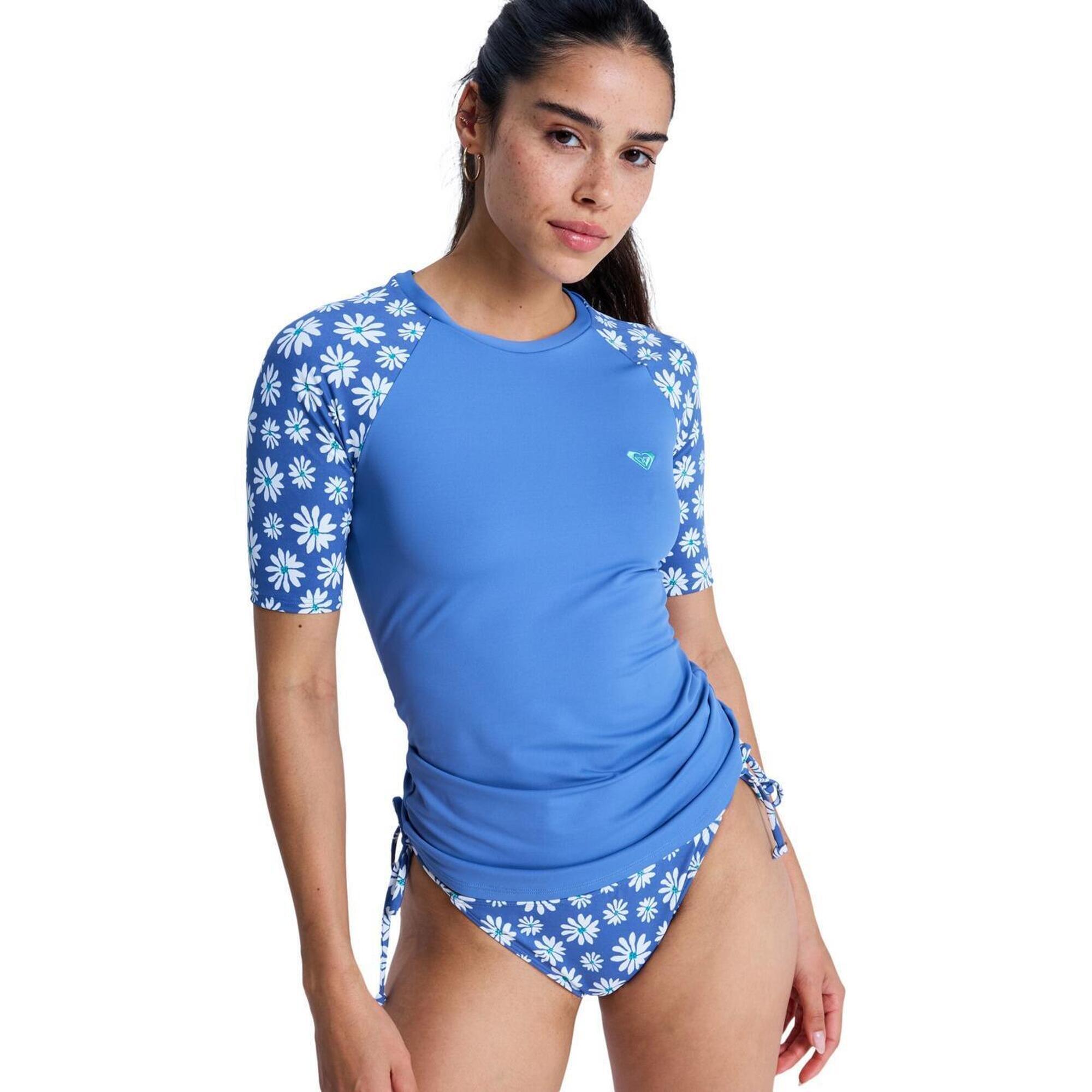 Koszulka rash vest z krótkim rękawem dla Kobiety THE CLASSIC LYCRA Niebieski