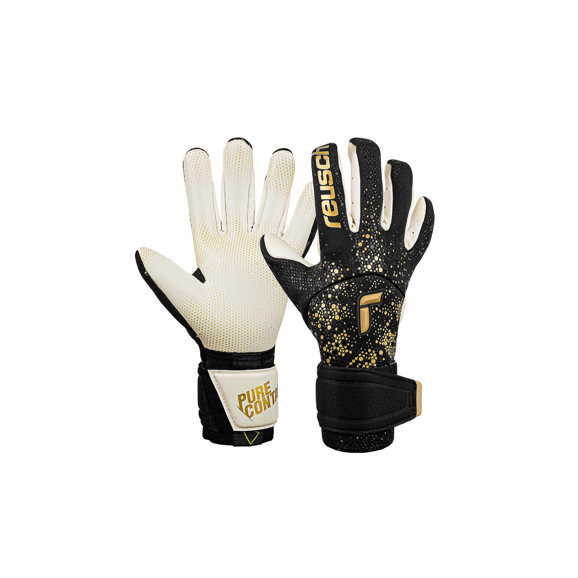 Rękawice bramkarskie męskie Reusch Pure Contact Gold X GluePrint czarne