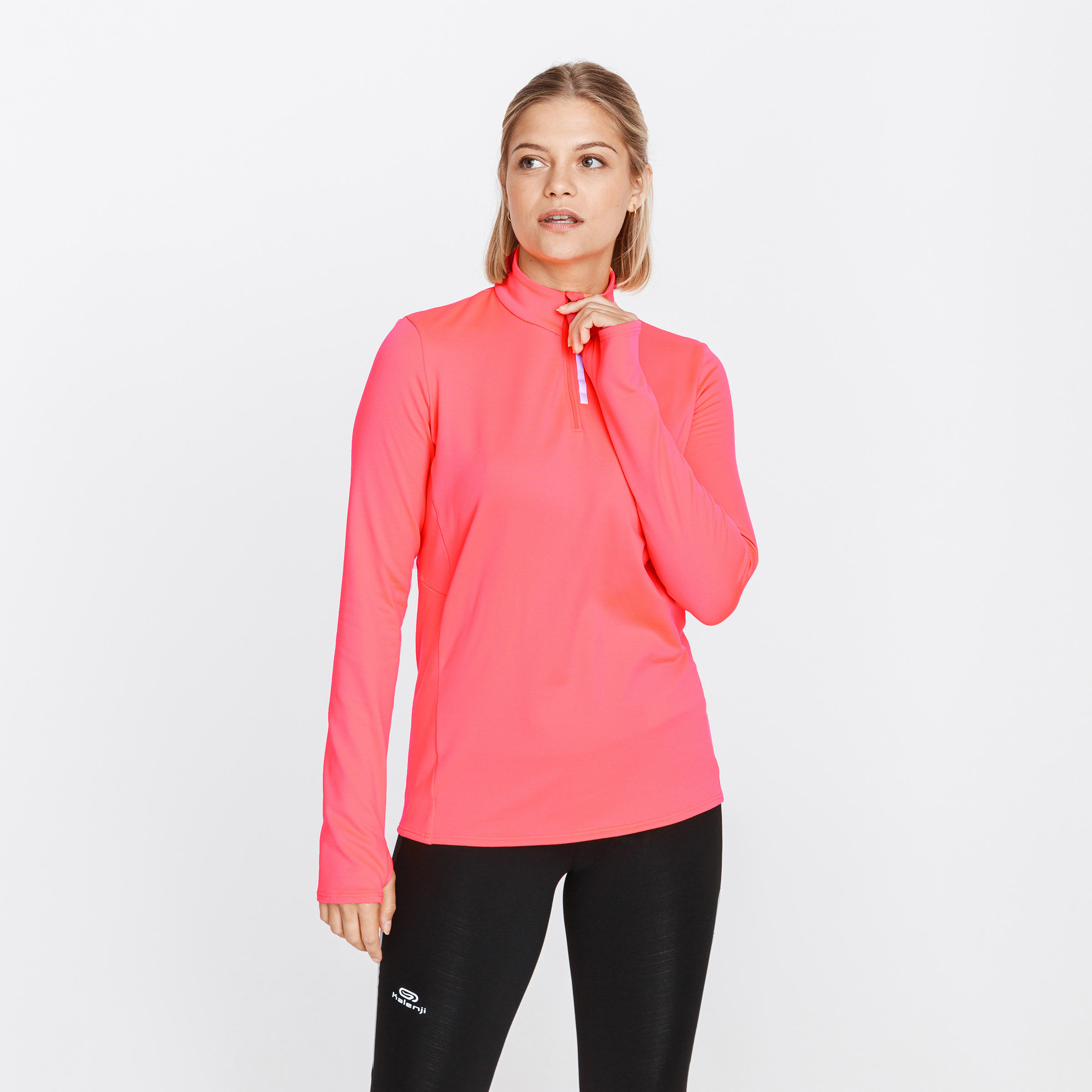 Bluza do biegania damska Kalenji Run Warm ocieplana