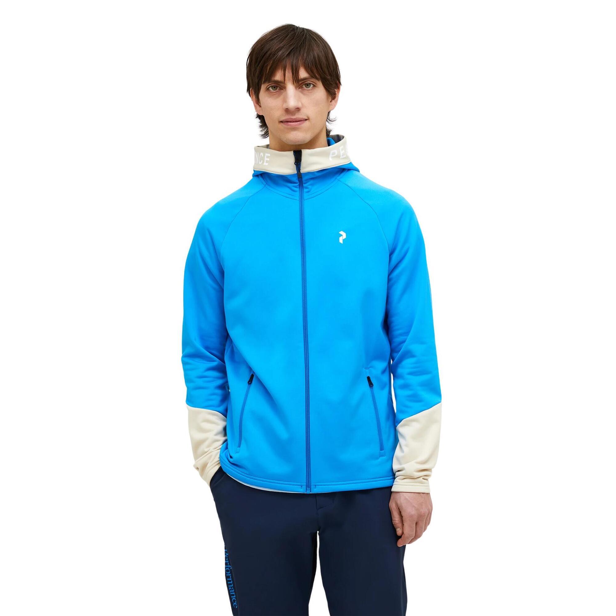 Bluza Peak Performance męska Rider Zip Hood niebieska - XXL