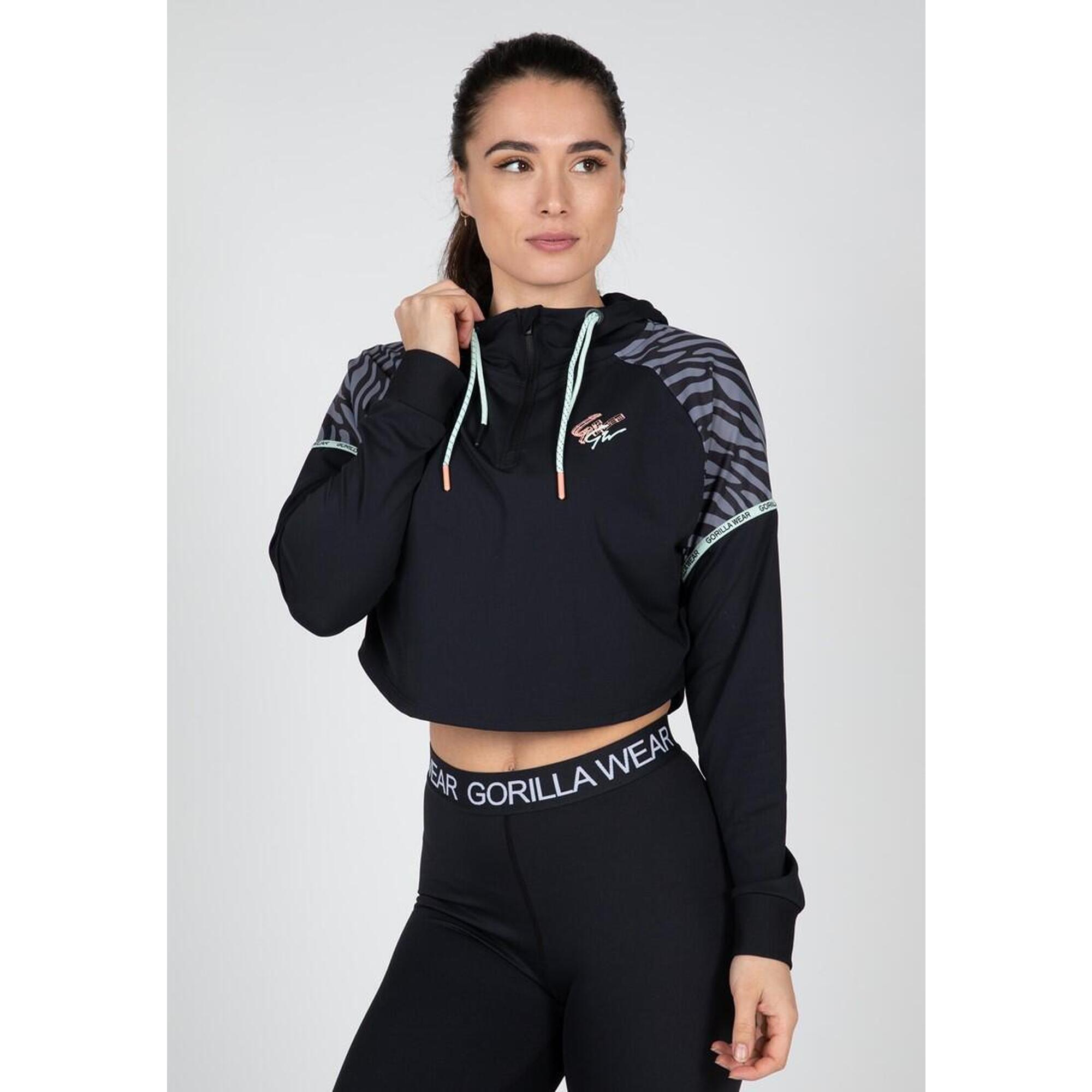 Zion Cropped Bluza z kapturem - Czarny