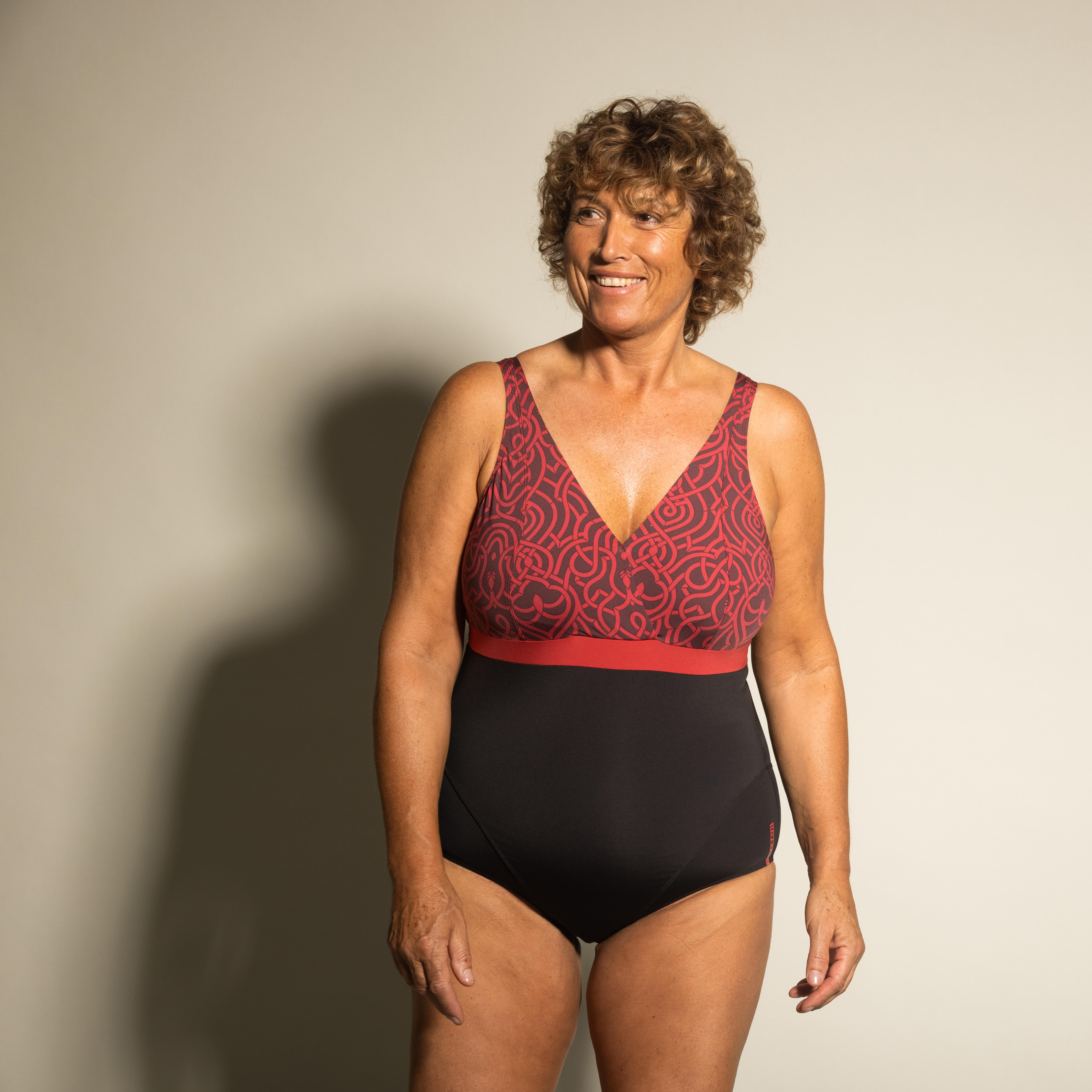 Strój jednoczęściowy do gimnastyki w wodzie damski Nabaiji Cera Miseczki D/E