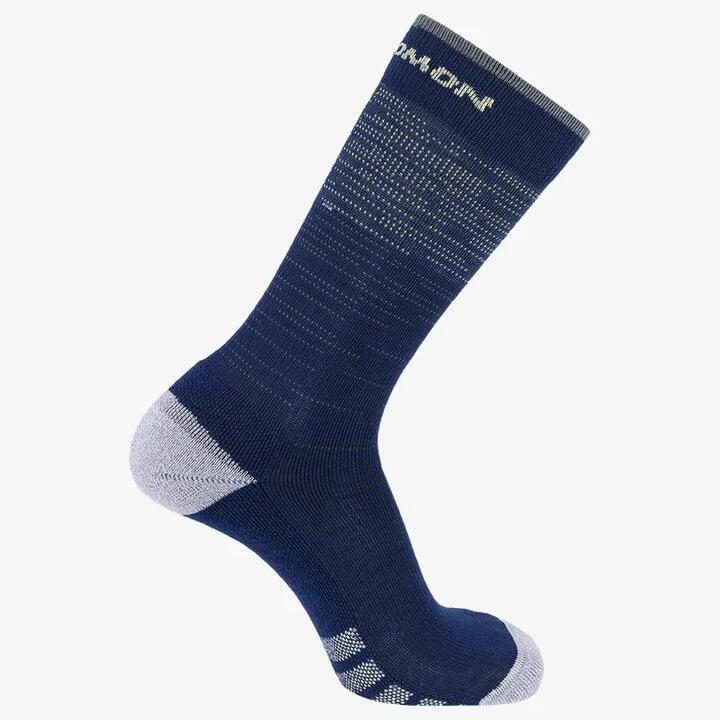 Skarpety do biegania Salomon Predict Crew wysokie, wełna merino