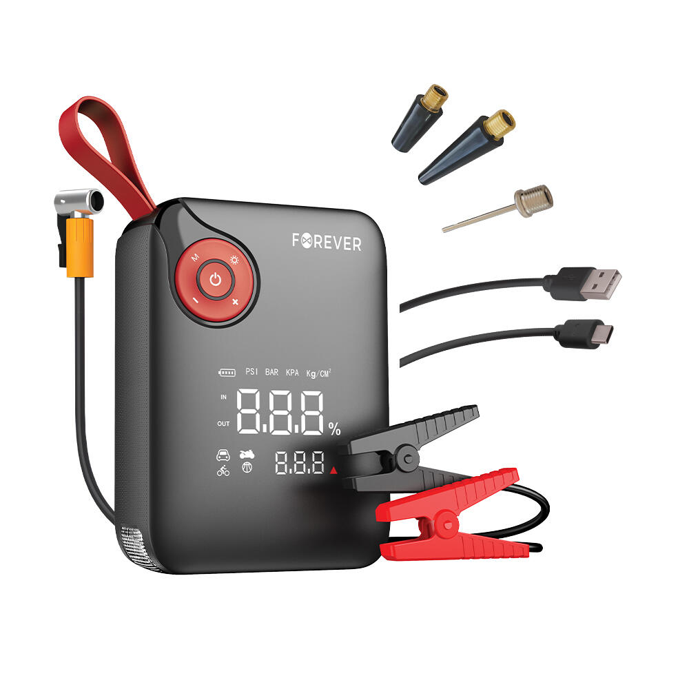 Powerbank Forever jump starter 4w1 JS-400 7200mAh czarno-czerwony