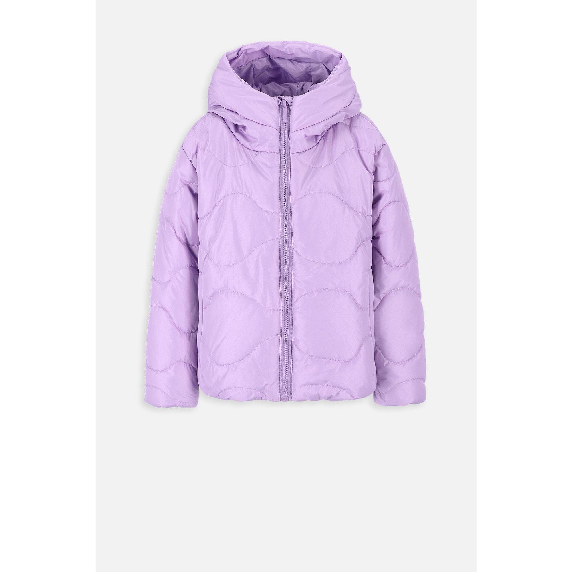 Kurtka turystyczna dziewczęca pikowana Lemon Explore ZL3 fioletowa