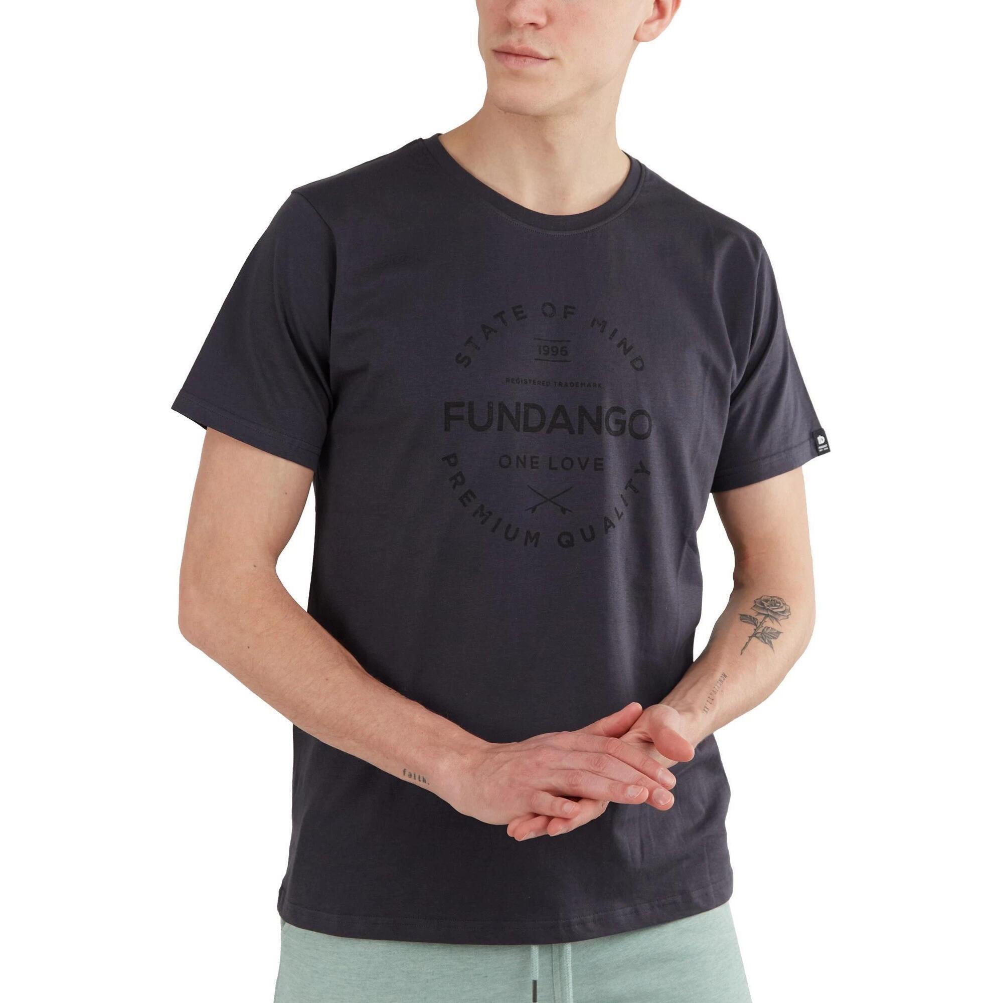 Basic - T Logo-4 T-shirt z krótkim rękawem - szary